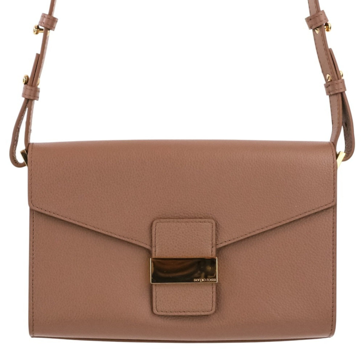 Sergio Rossi Brown Messenger Bag Shoulder Bag (Pre-Owned)