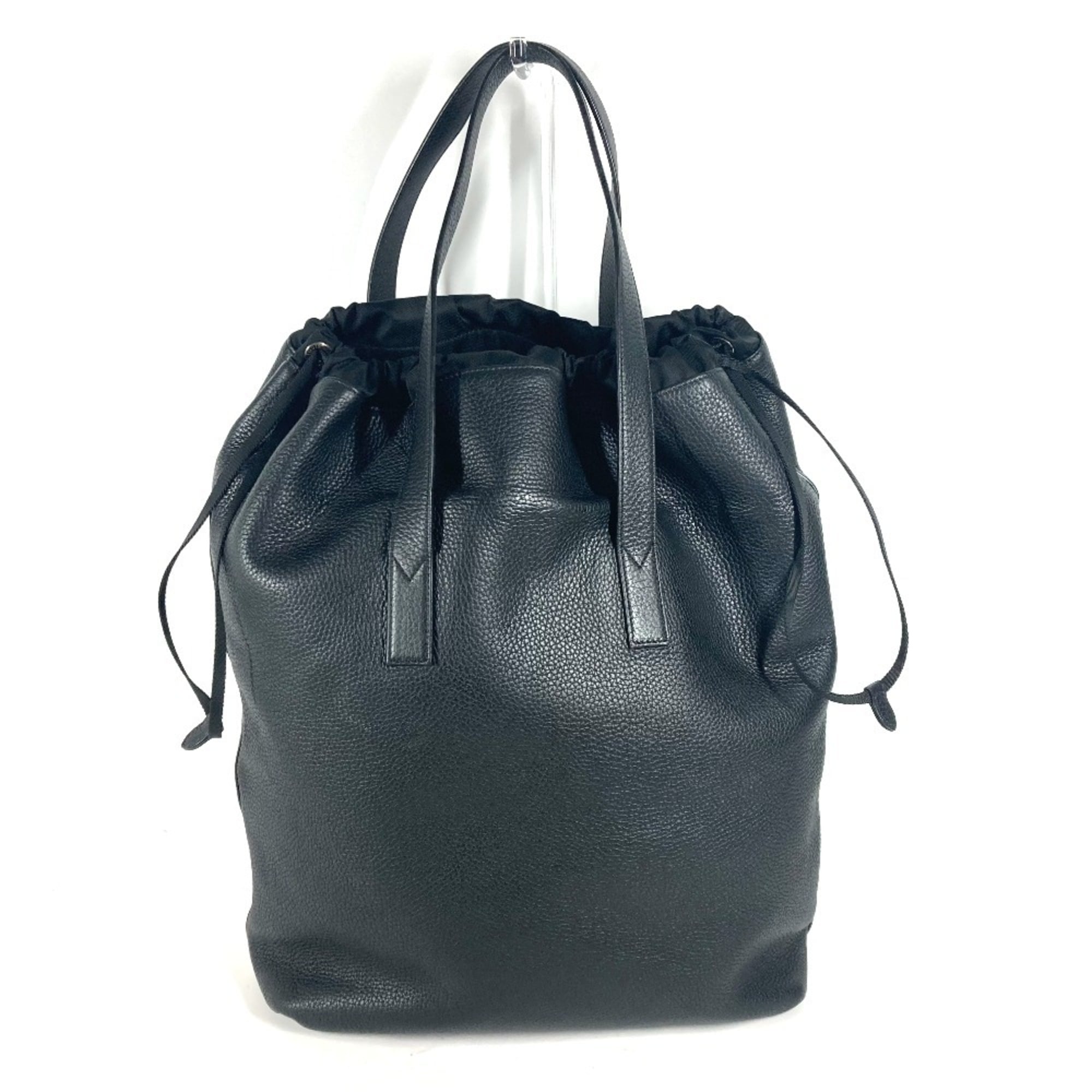 Louis Vuitton Black Noir Leather Handbag Shoulder Bag Tote Bag (Pre-Owned)