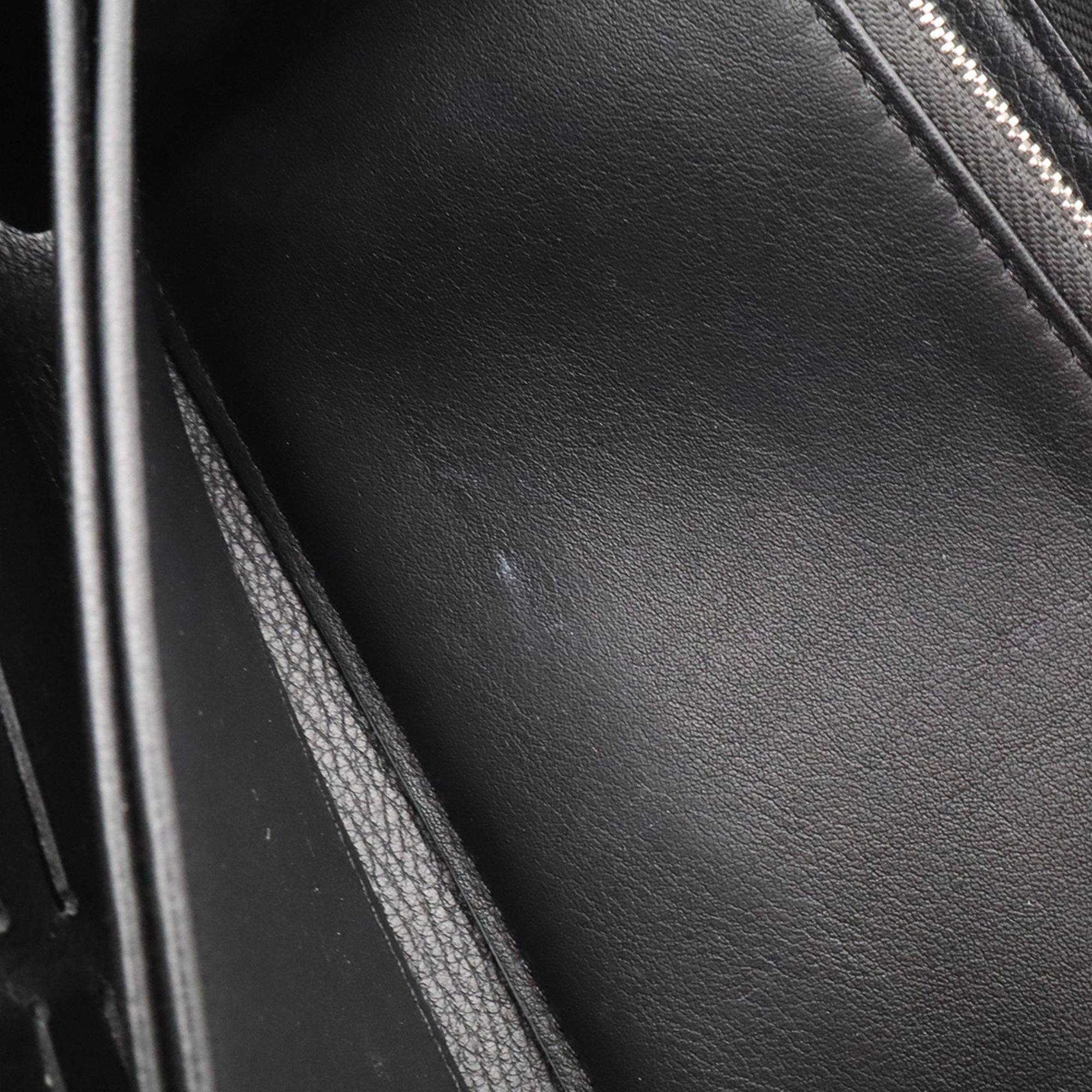 Louis Vuitton Noir Leather Long Wallet (Bi-Fold) (Pre-Owned)