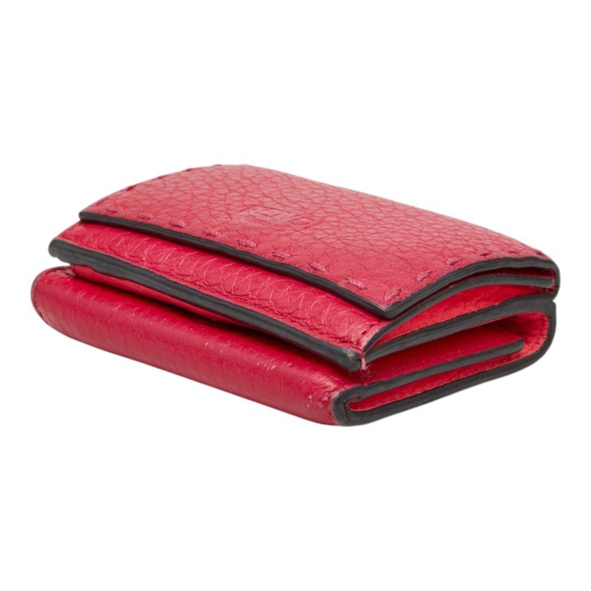 Fendi Pink Leather Wallet (Tri-Fold) (Pre-Owned)