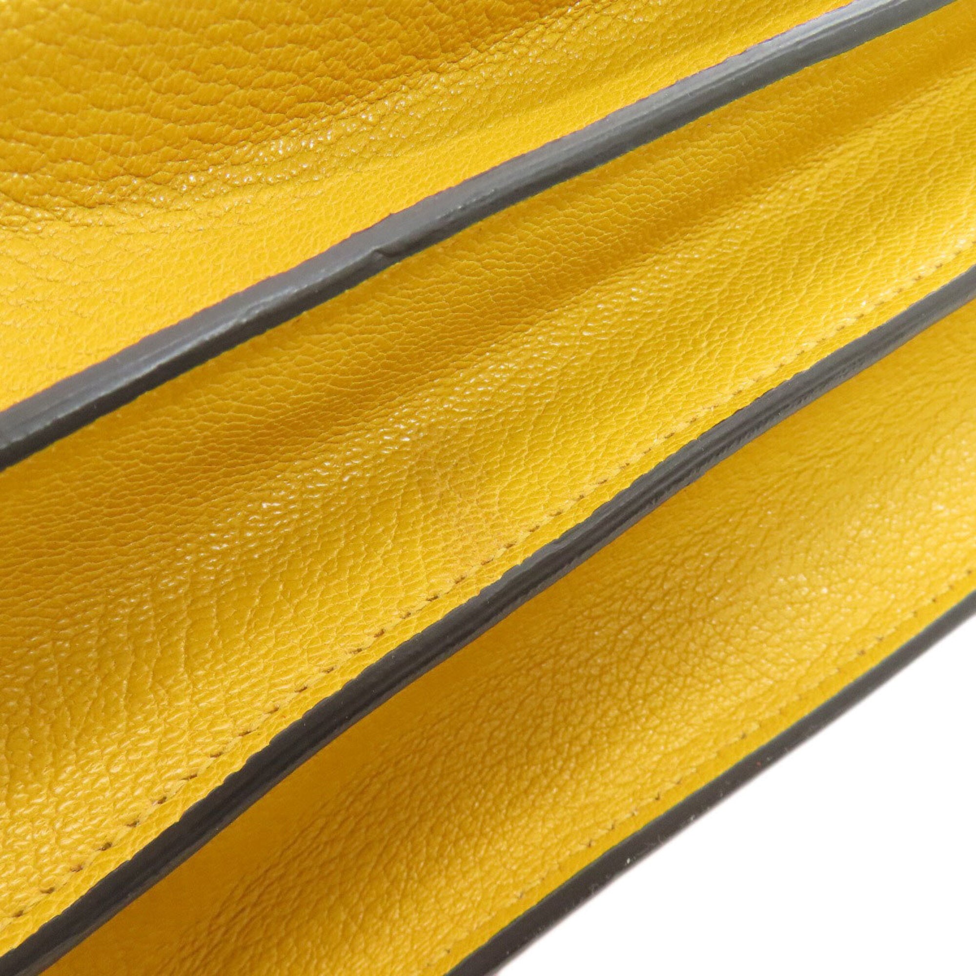 Miu Miu Pink Yellow Leather Handbag (Pre-Owned)