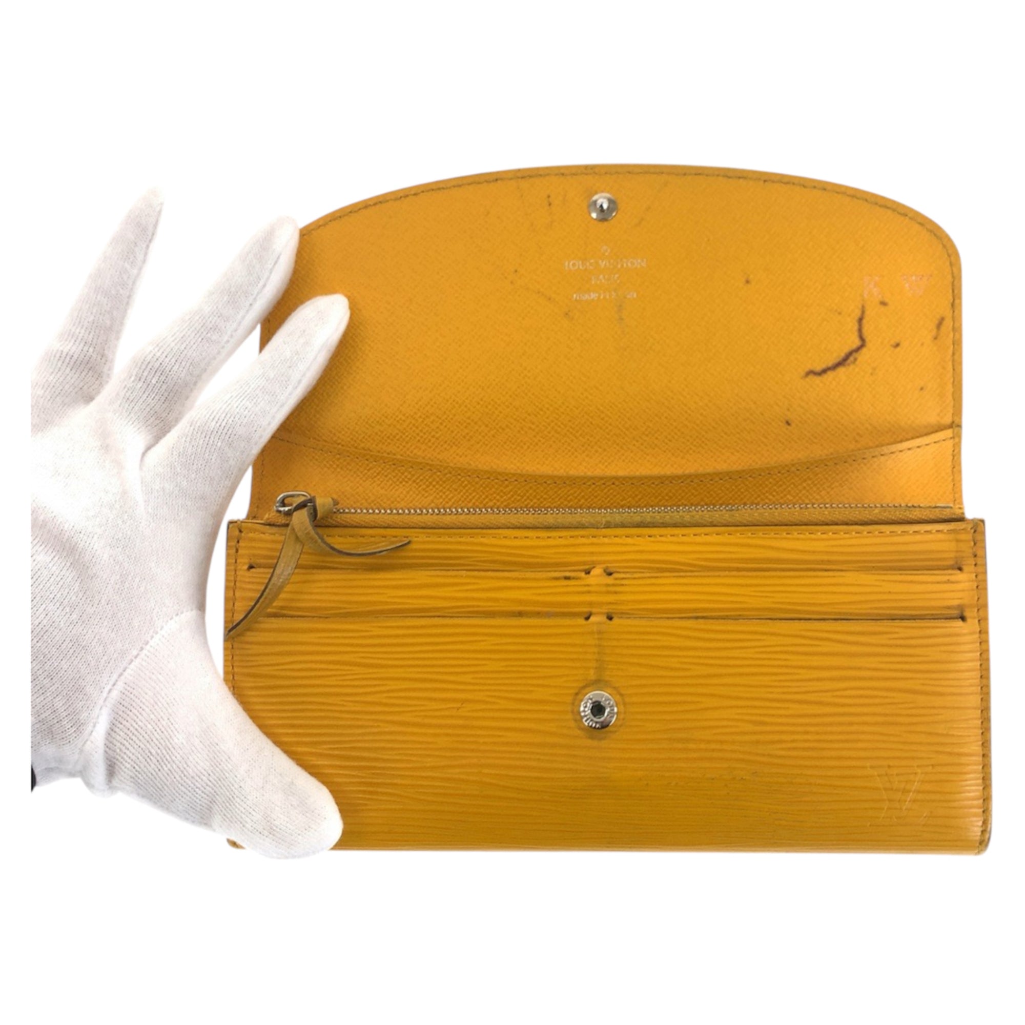 Louis Vuitton Yellow Epi Leather Long Wallet (Bi-Fold) (Pre-Owned)