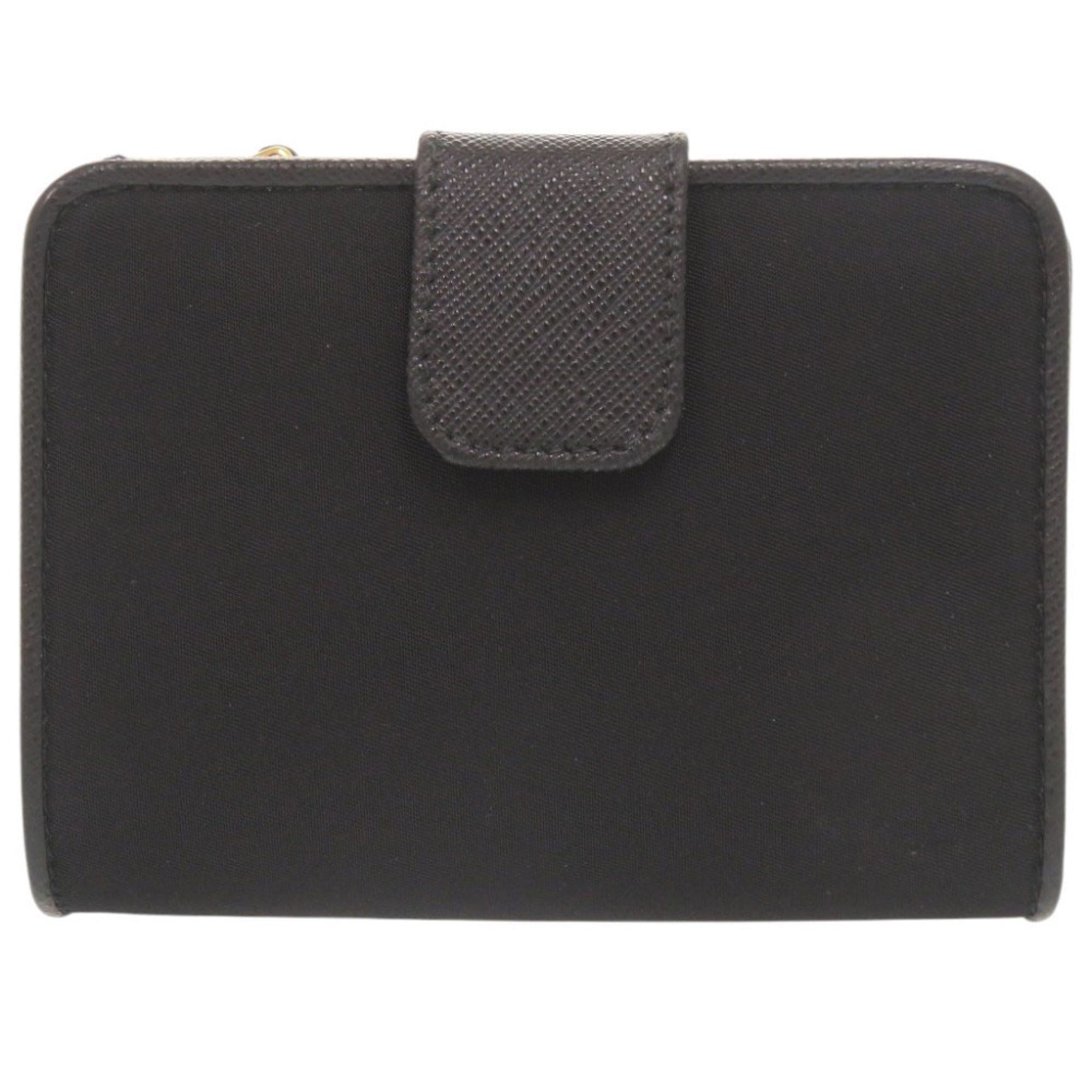 Prada Black Nylon Leather Wallet (Bi-Fold) (Pre-Owned)