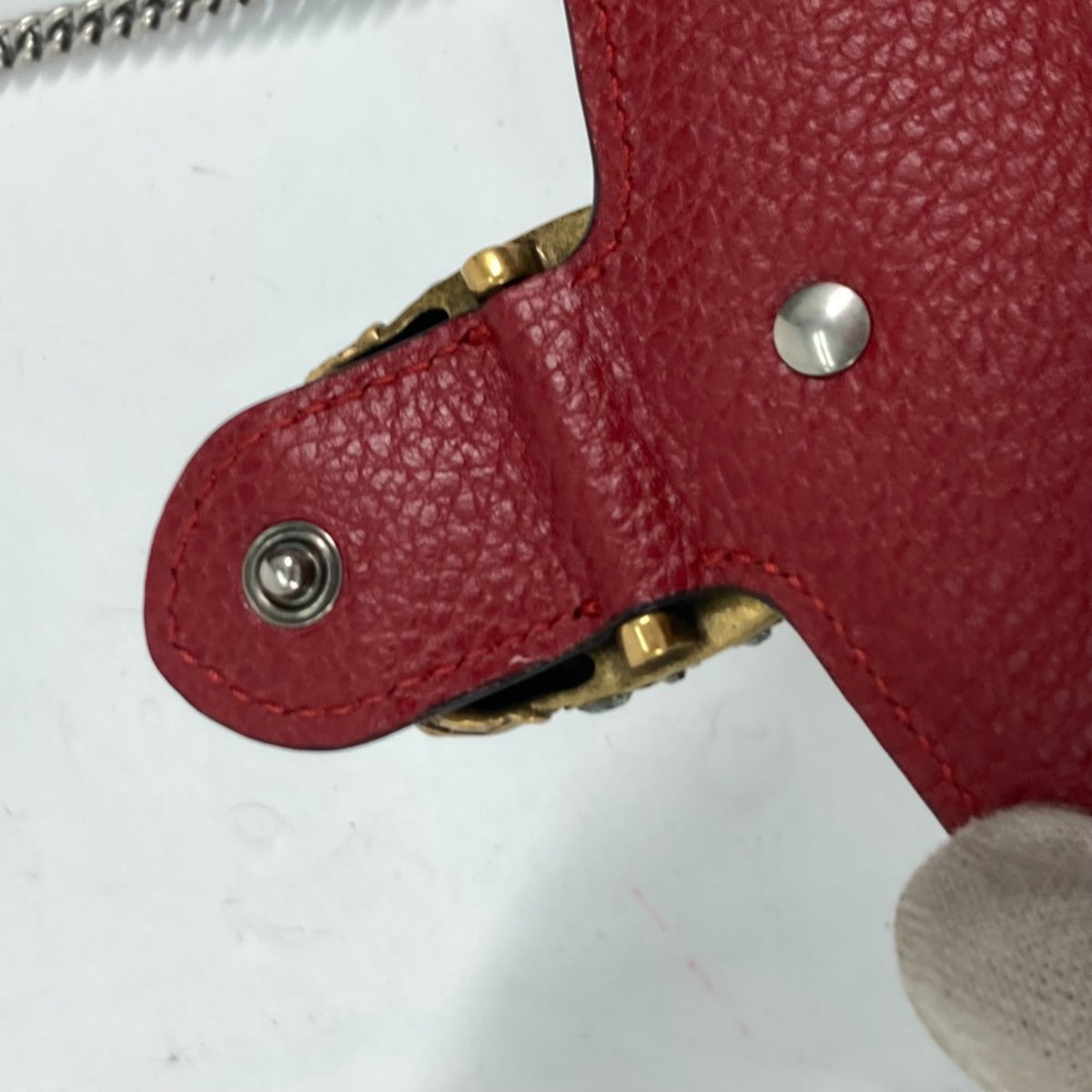 Gucci Red Leather Shoulder Bag (Pre-Owned)