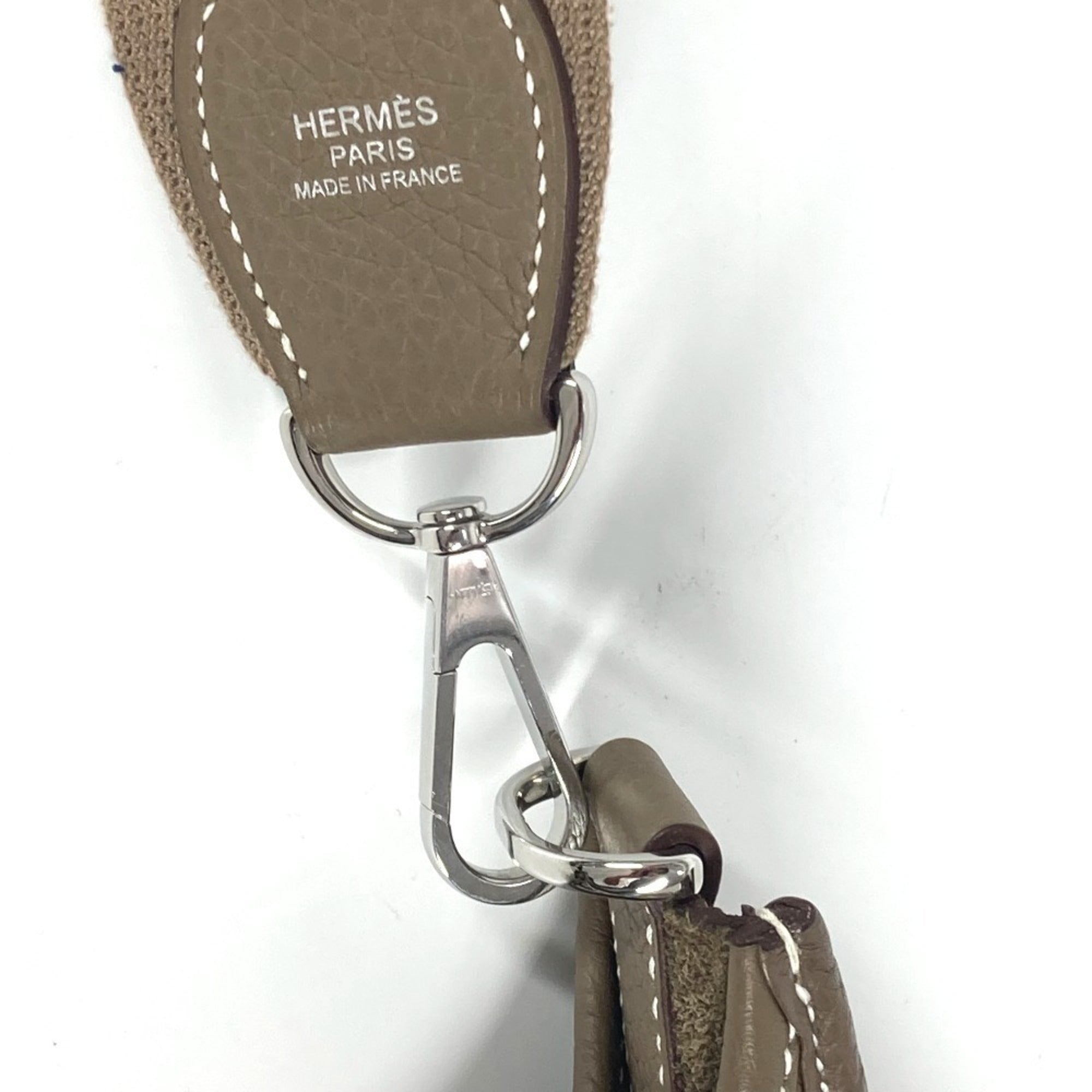 Hermes Beige Etoupe Gray Taurillon Clemence Leather Shoulder Bag (Pre-Owned)