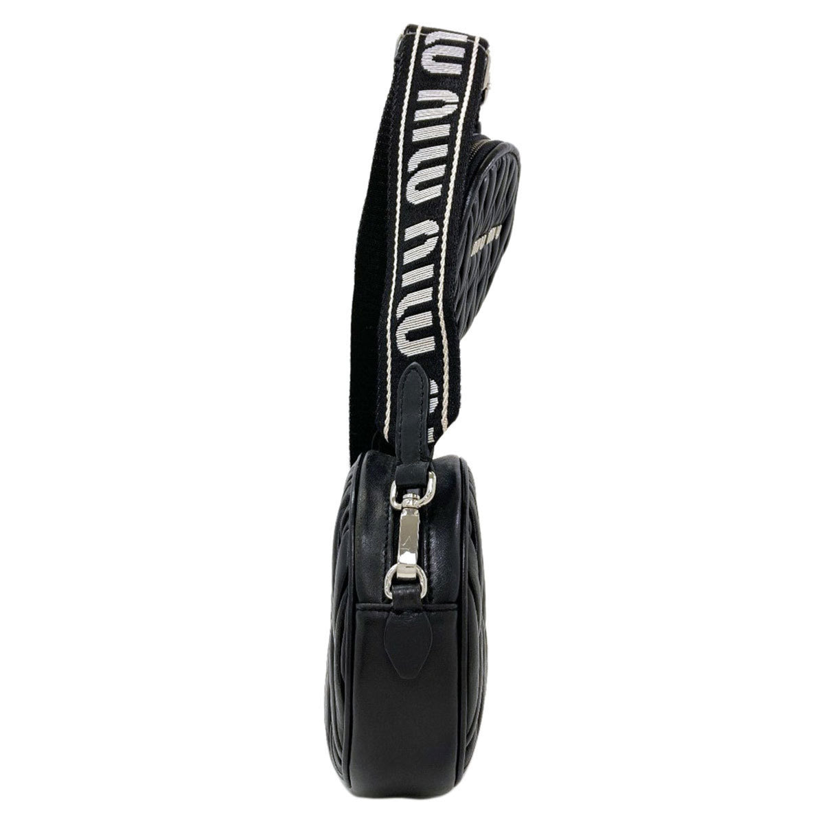 Miu Miu Black Leather Pouch Shoulder Bag (Pre-Owned)