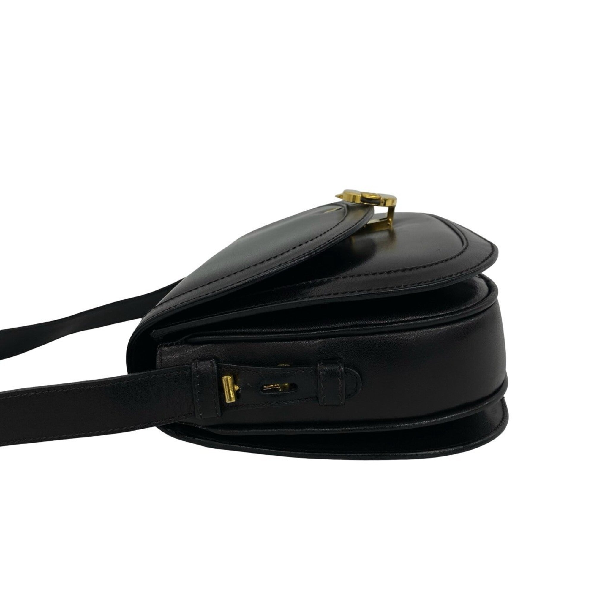 Gucci Black Leather Pochette Shoulder Bag (Pre-Owned)