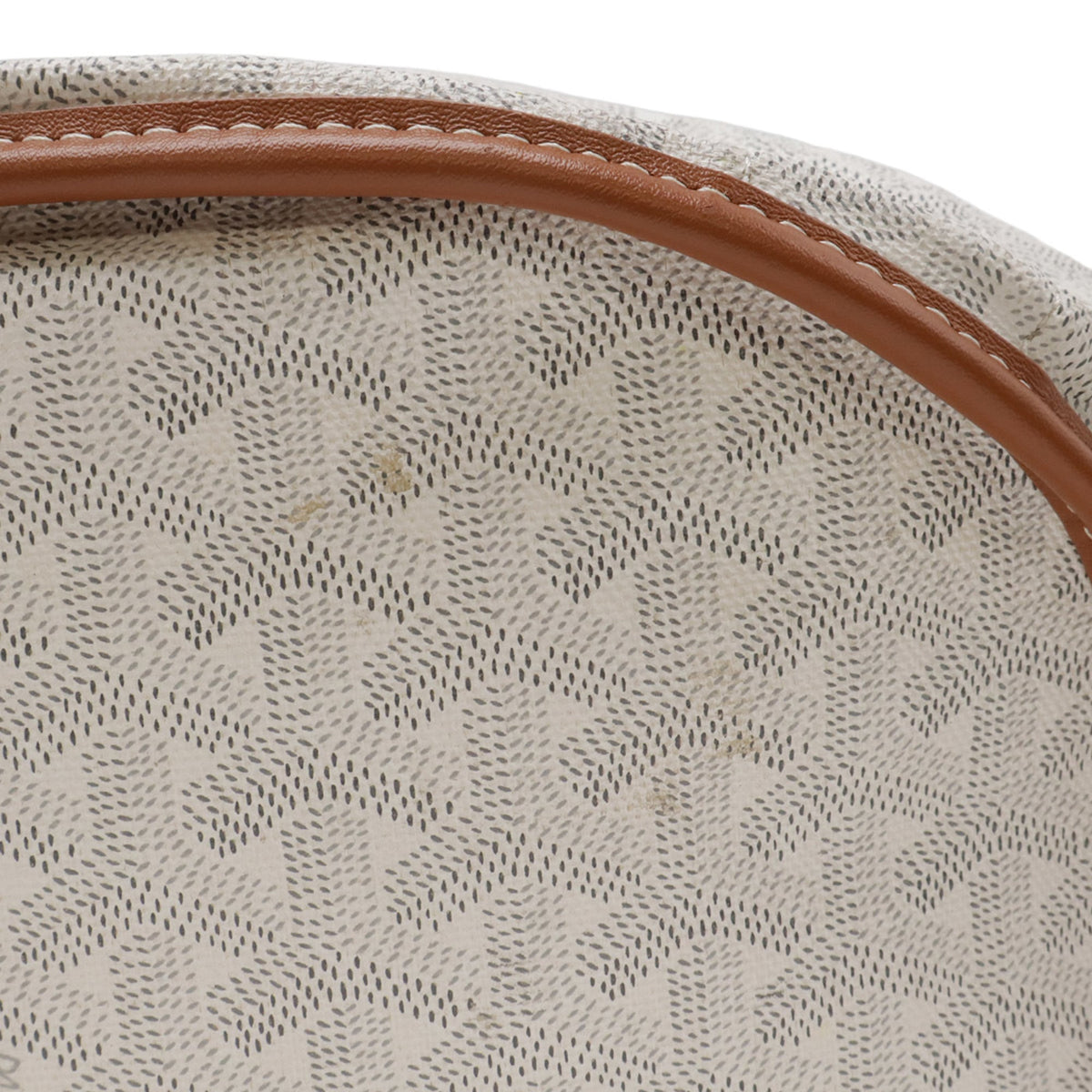 Goyard Brown White Coated Canvas Handbag Shoulder Bag Tote Bag (Pre-Owned)