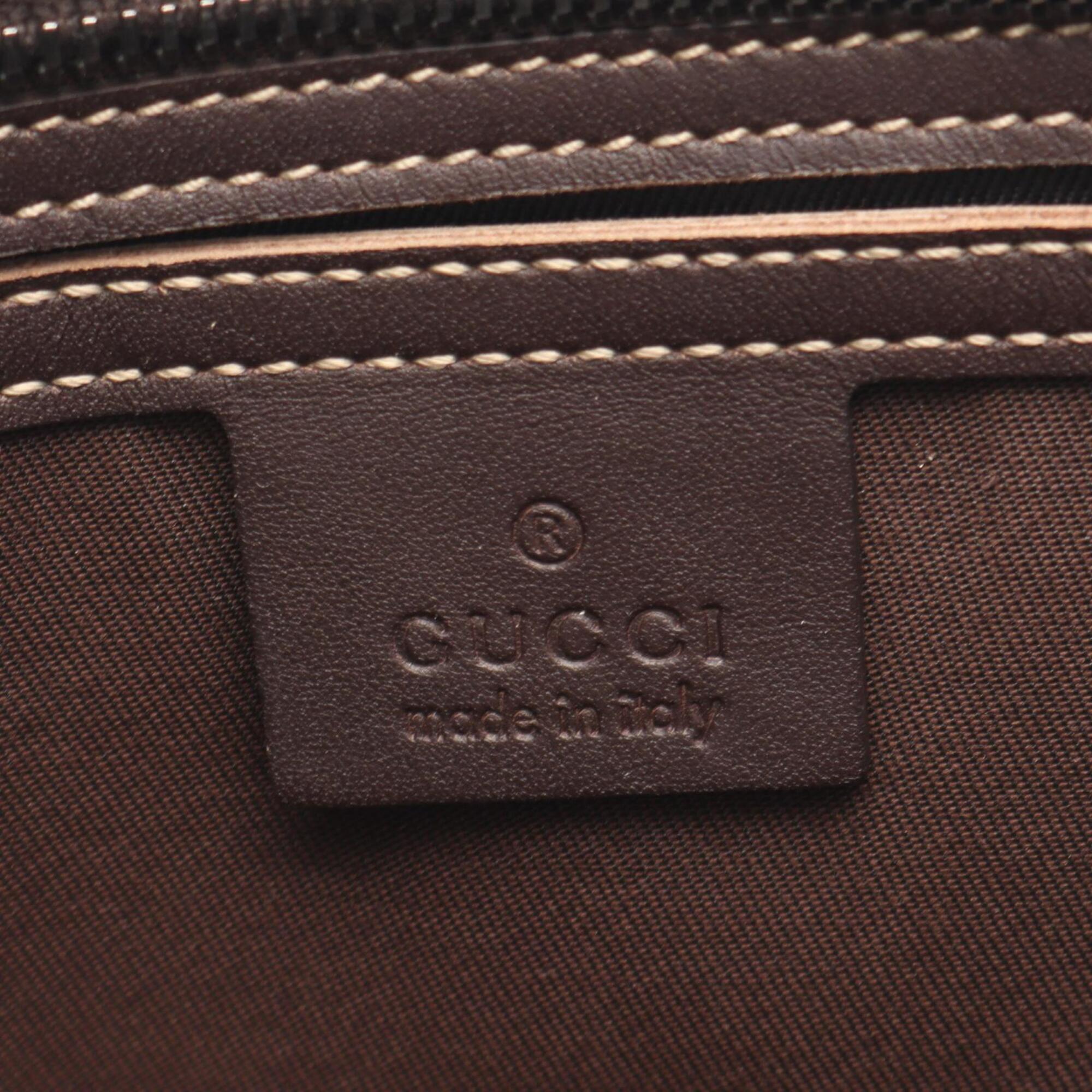 Gucci Beige Brown Pvc Leather Handbag Tote Bag (Pre-Owned)
