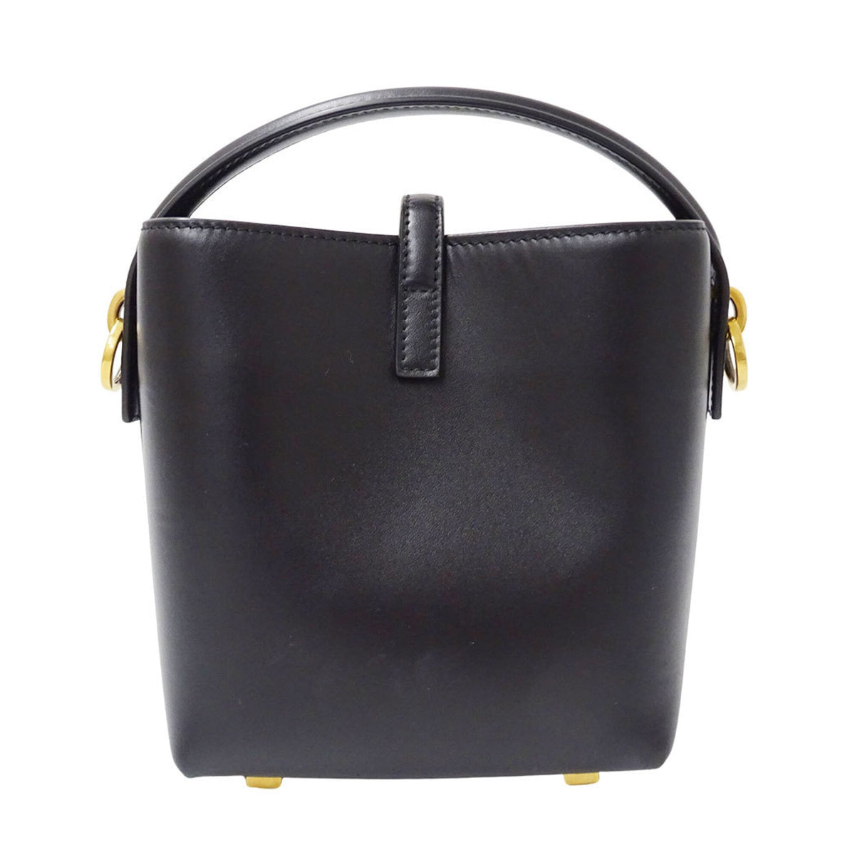 Saint Laurent Black Leather Handbag Shoulder Bag (Pre-Owned)
