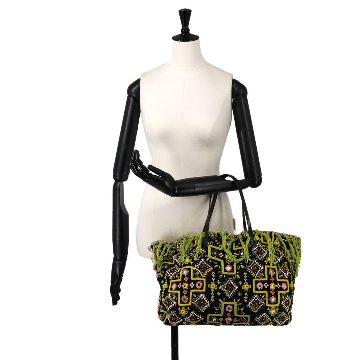 Fendi Multi-Color Canvas Leather Tote Bag (Pre-Owned)