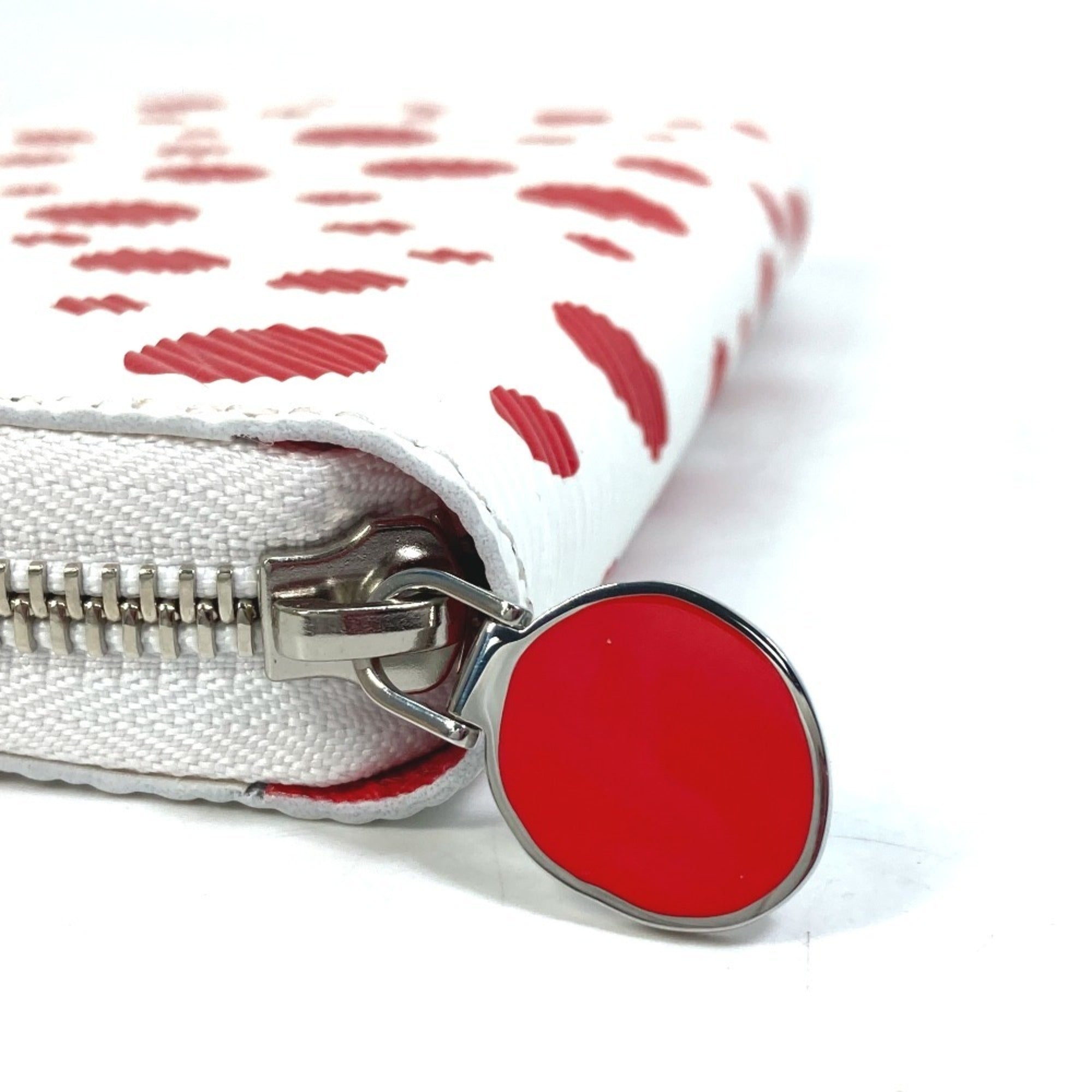 Louis Vuitton Red Color Rouge White Epi Leather Coin Purse/Coin Case (Pre-Owned)