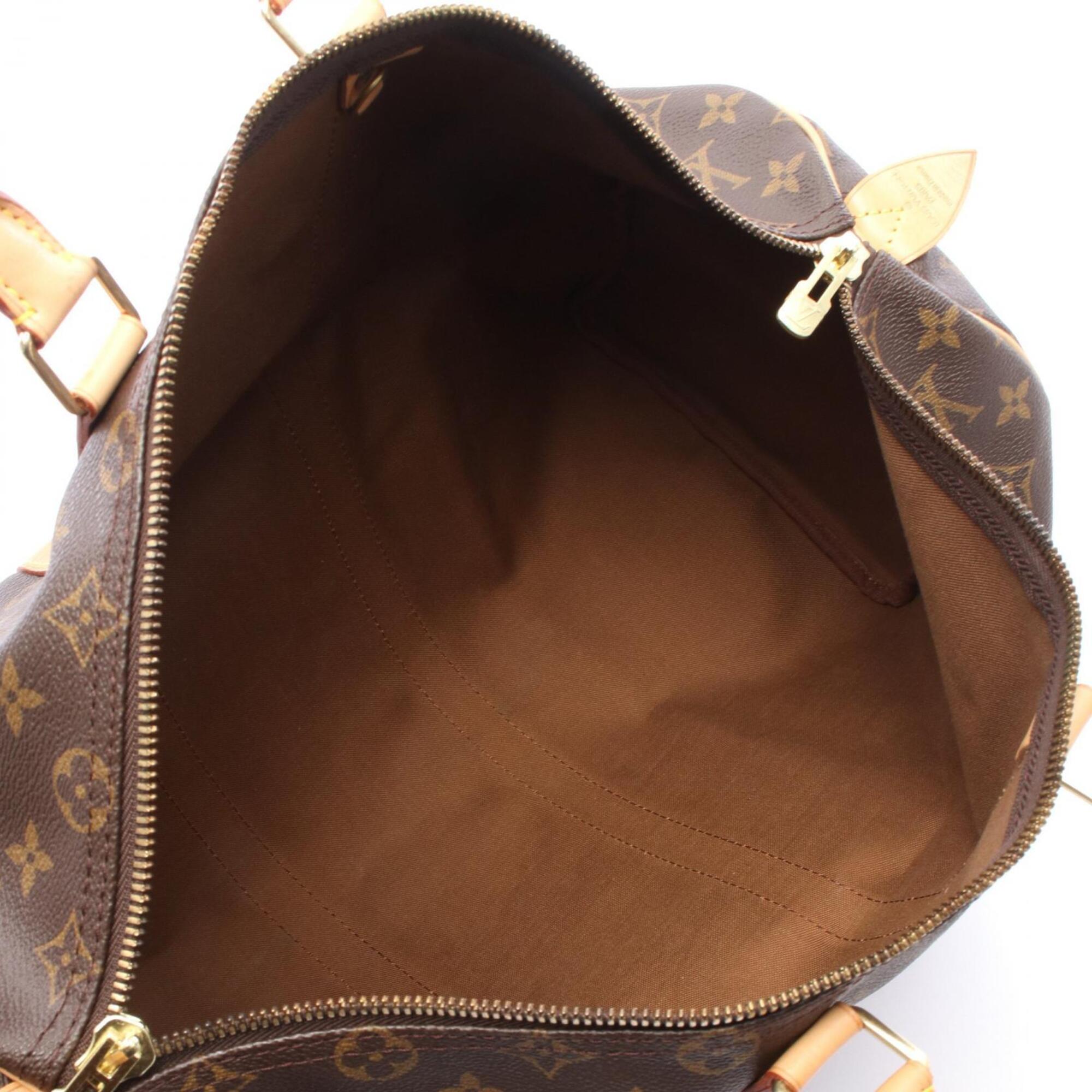 Louis Vuitton Brown Pvc Coated Canvas Leather Boston Bag (Pre-Owned)