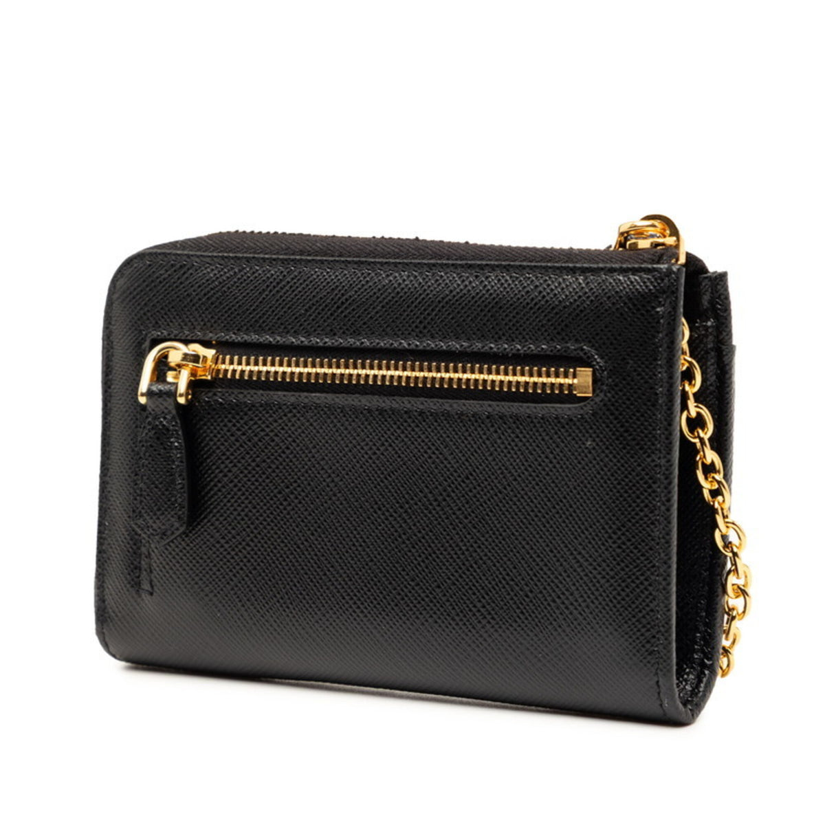 Prada Black Leather Coin Purse/Coin Case (Pre-Owned)