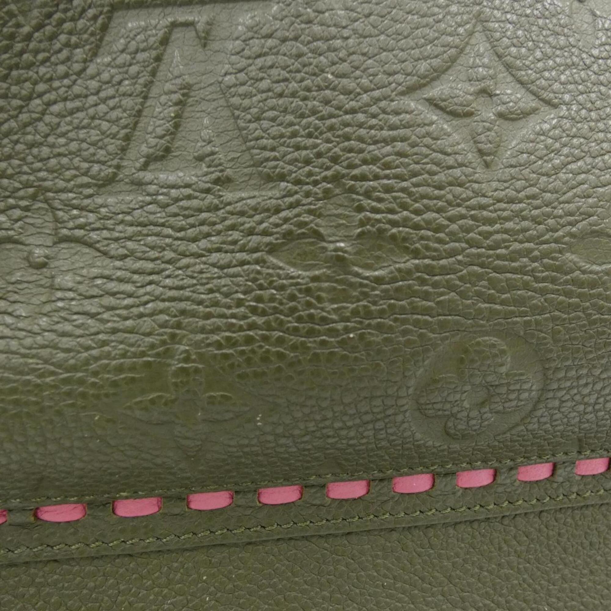 Louis Vuitton Green Leather Long Wallet (Bi-Fold) (Pre-Owned)