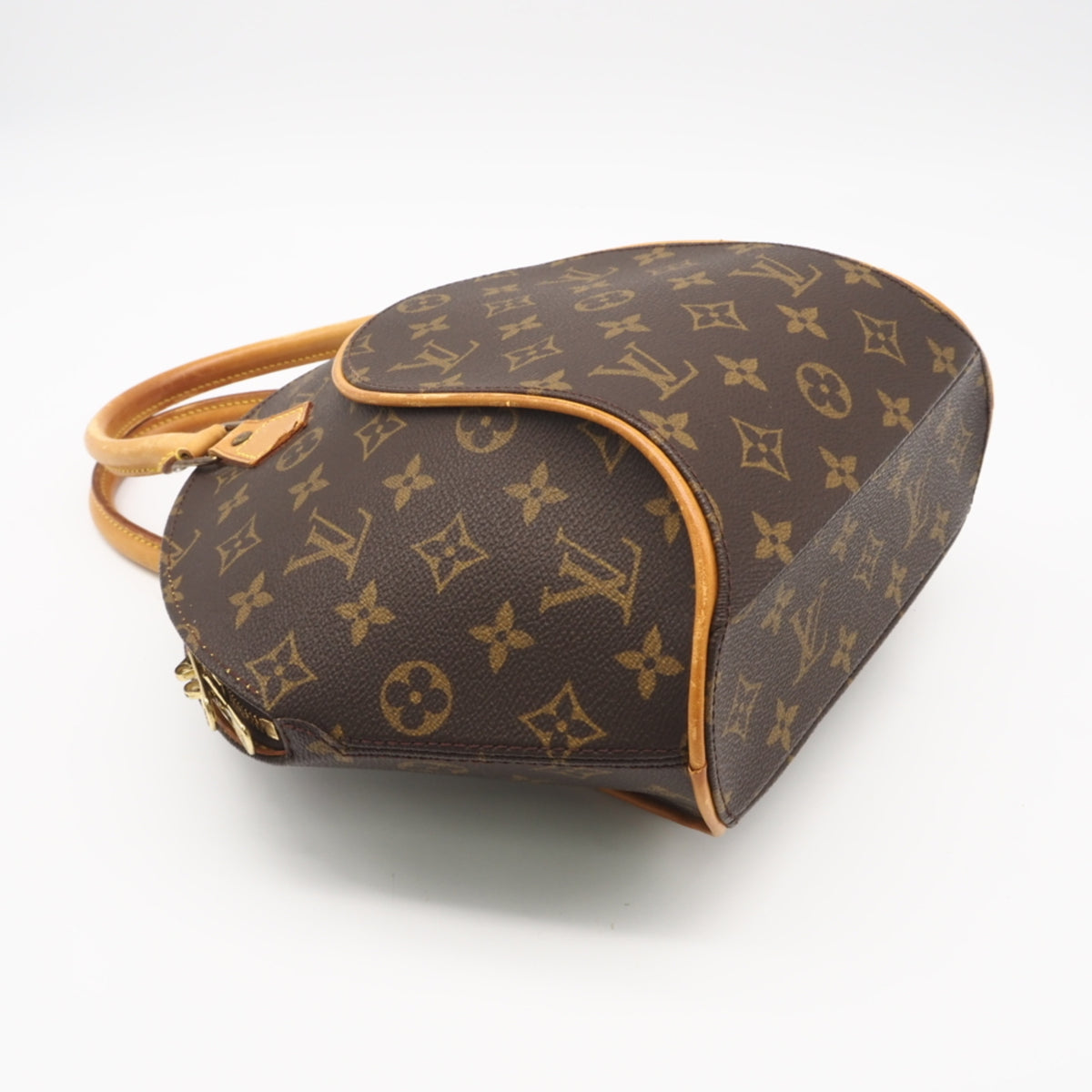 Louis Vuitton Monogram Beige Brown Coated Canvas Leather Handbag (Pre-Owned)