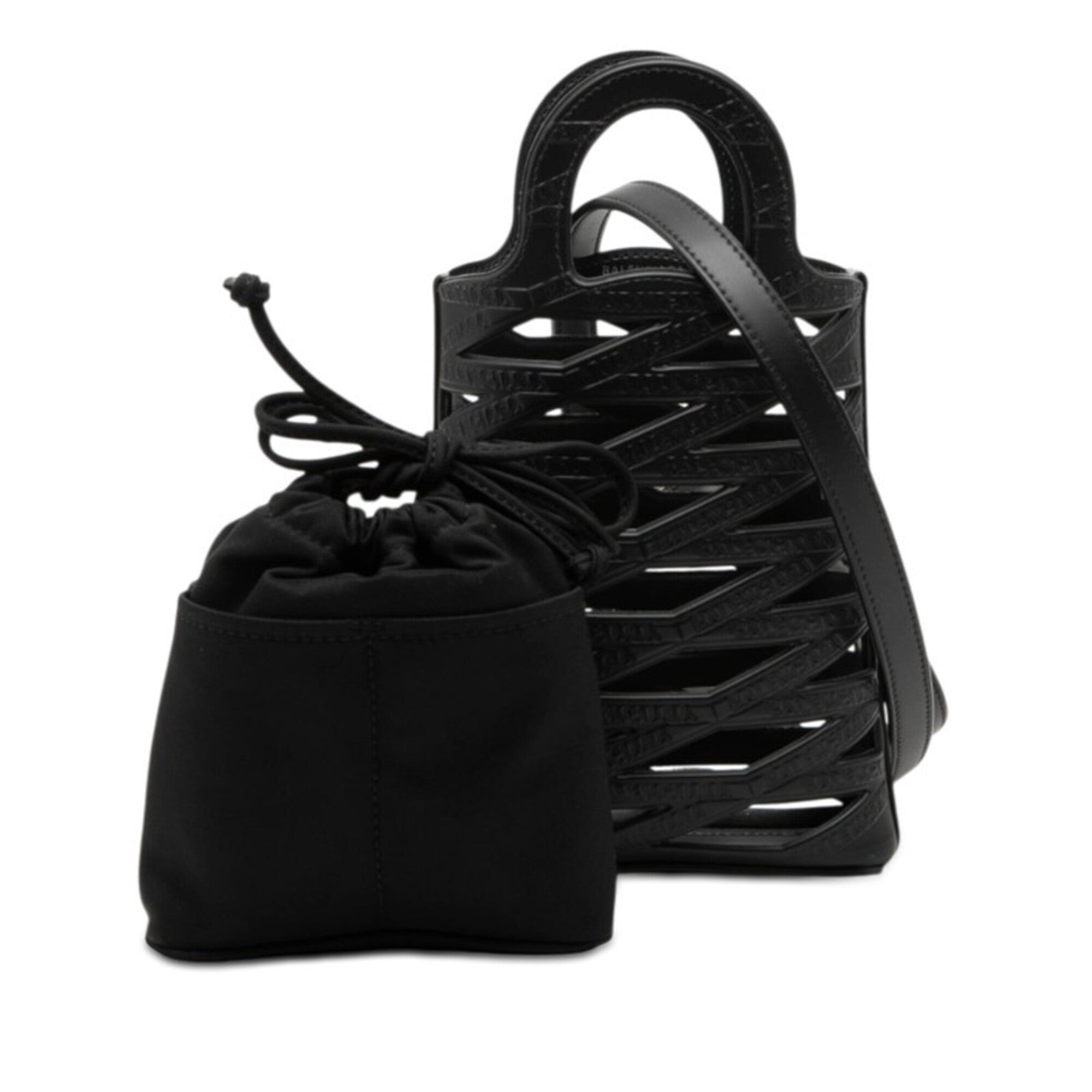 Balenciaga Black Leather Handbag Shoulder Bag (Pre-Owned)
