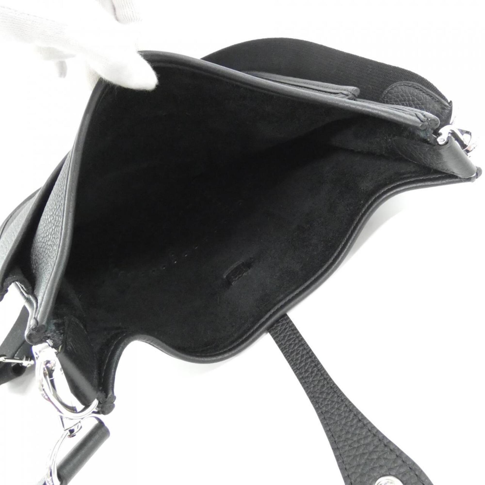 Hermes Black Taurillon Clemence Leather Shoulder Bag (Pre-Owned)