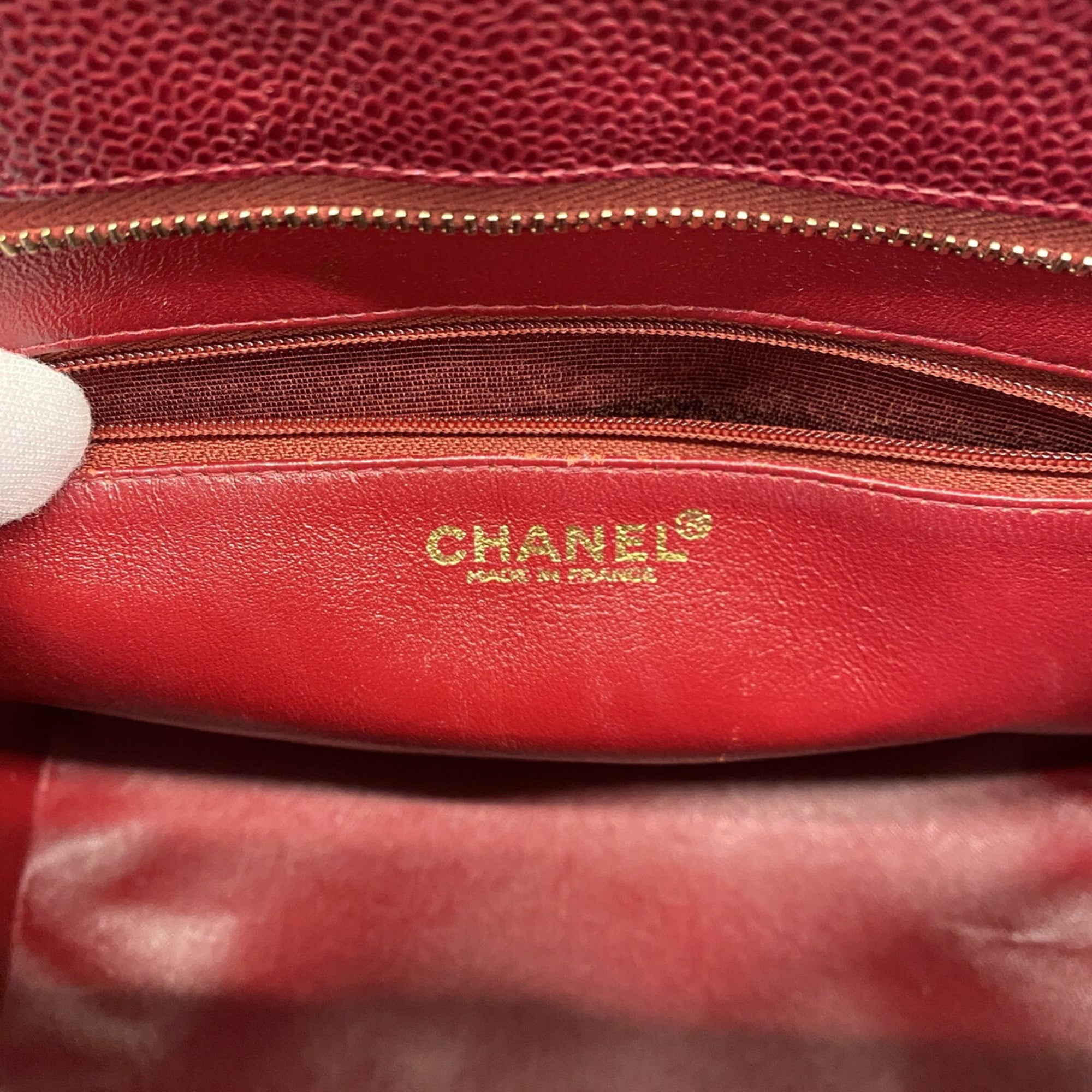 Chanel Bordeaux Grained Calfskin Tote Bag (Pre-Owned)