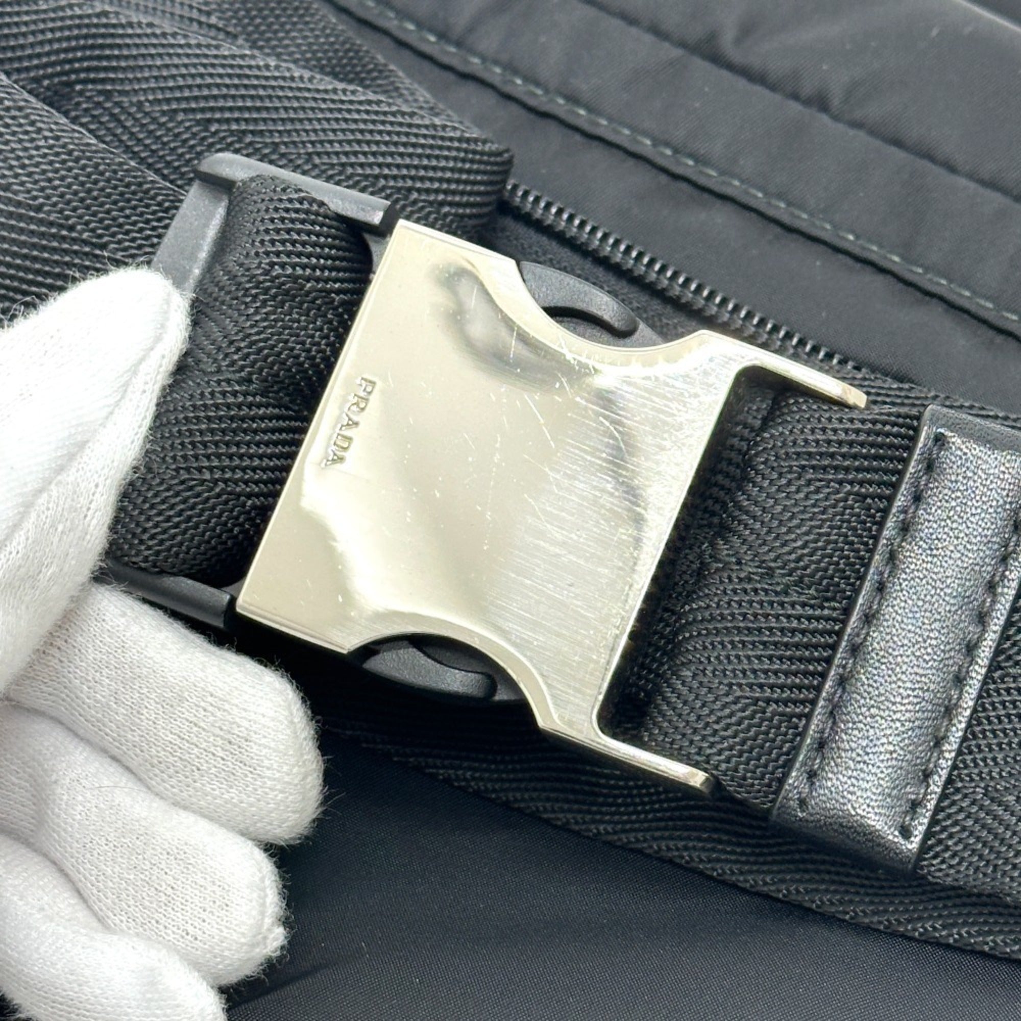 Prada Black Nylon Handbag Sling Bag (Pre-Owned)