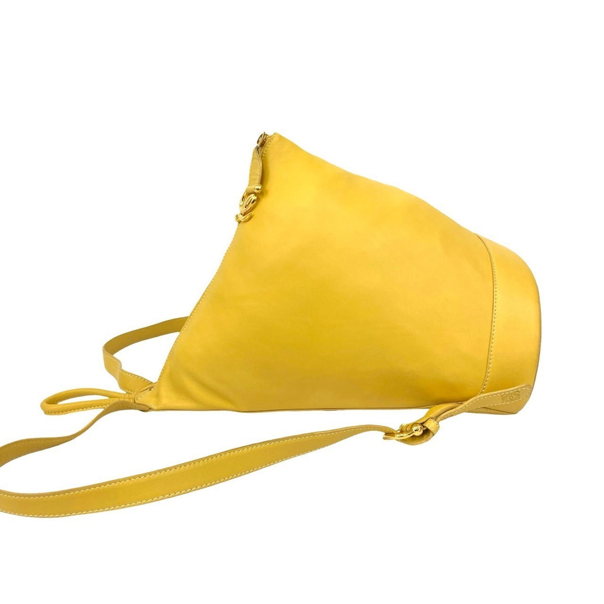 Loewe Yellow Leather Backpack Pouch (Pre-Owned)