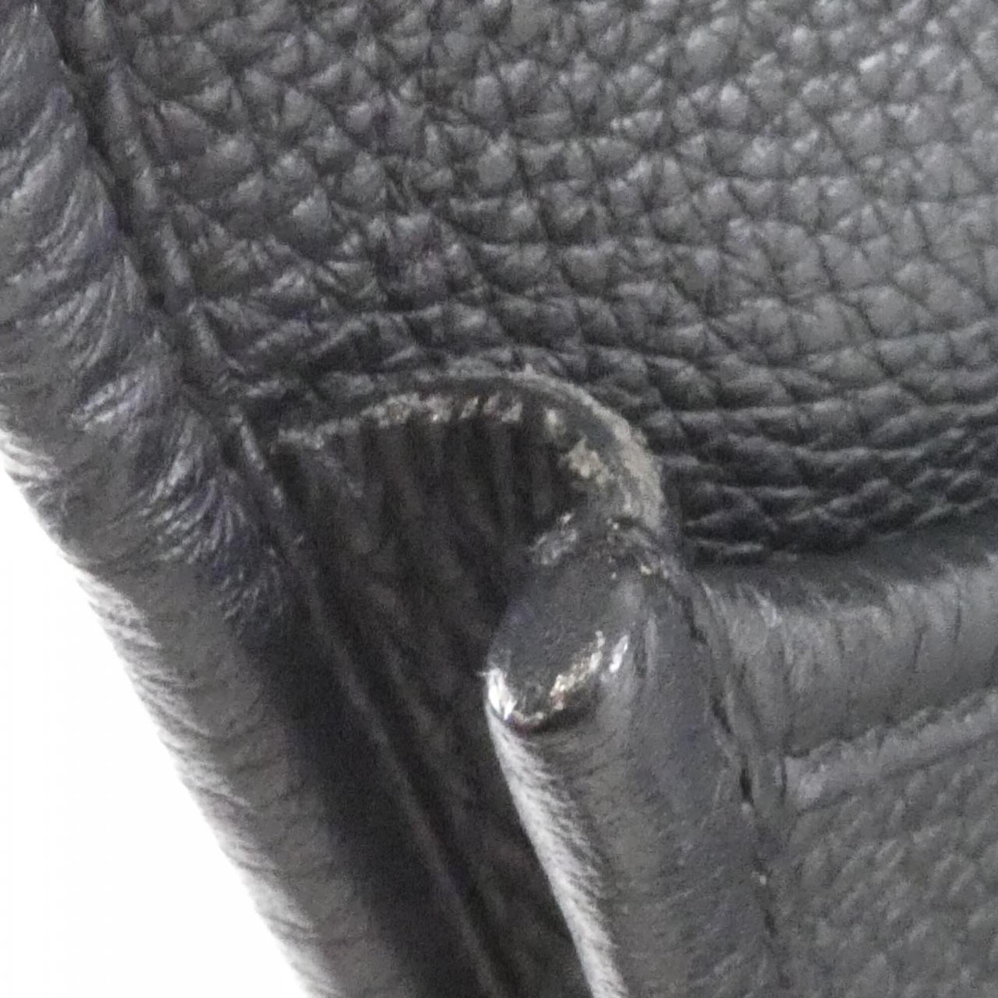 Hermes Black Taurillon Clemence Leather Shoulder Bag (Pre-Owned)