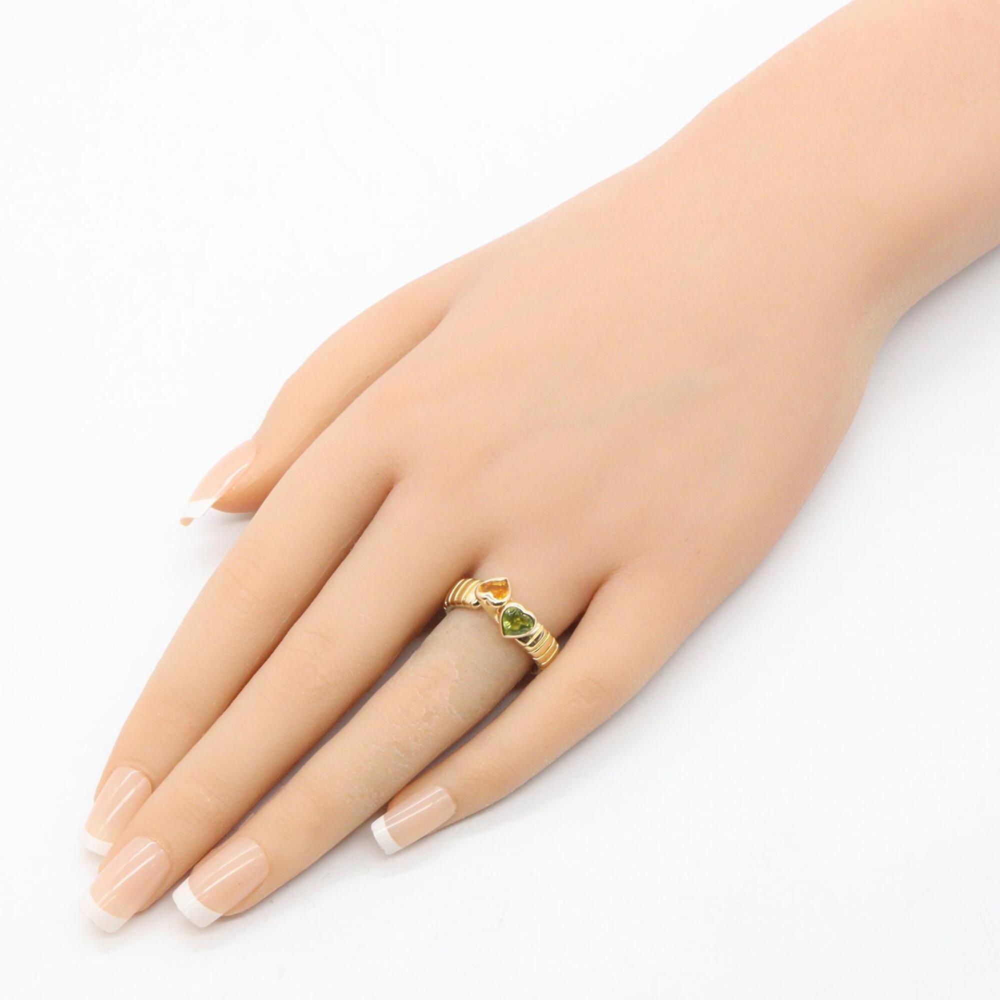 Bvlgari Tubogas Gold Green Yellow Gold (18K) Band Ring (Pre-Owned)