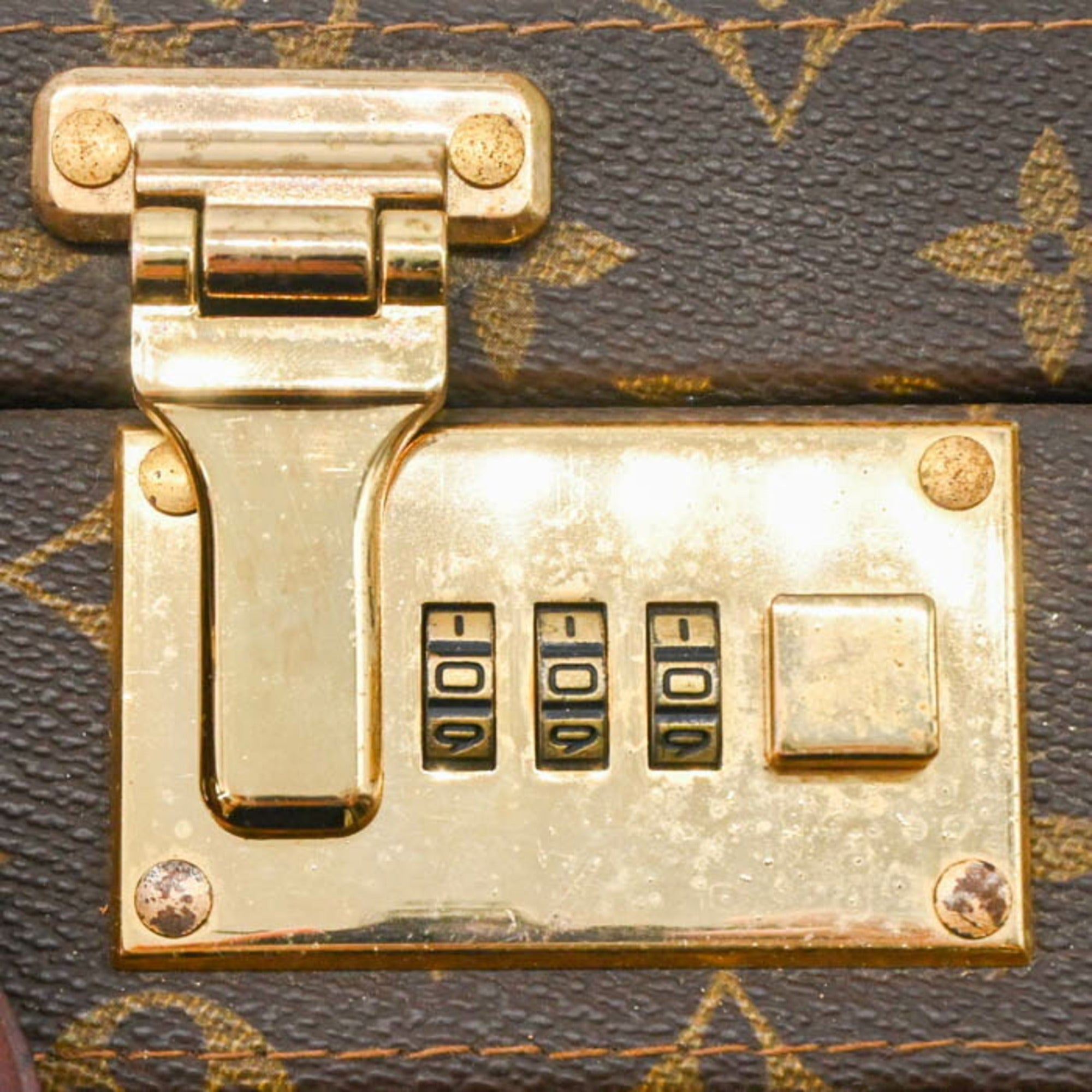 Louis Vuitton Brown Monogram Leather Attaché Case (Pre-Owned)
