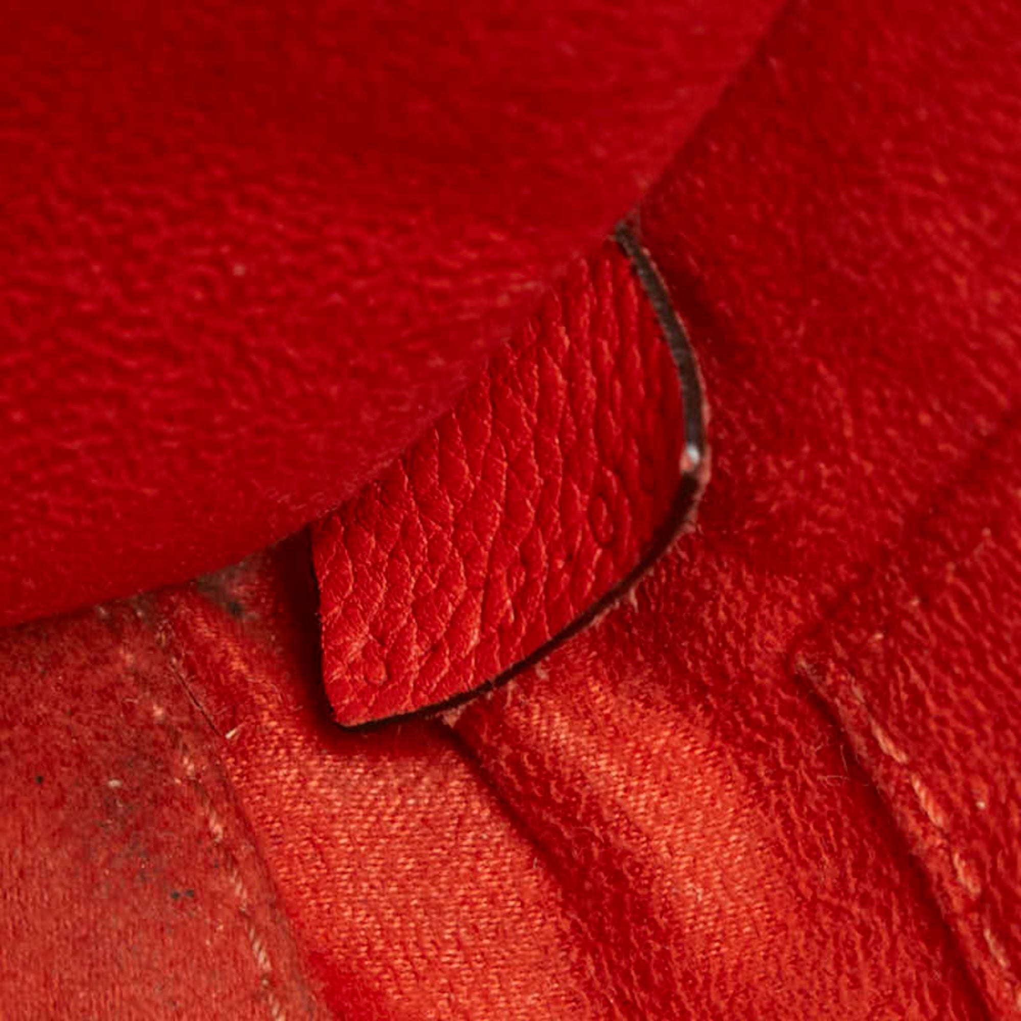 Celine Red Color Leather Handbag Shoulder Bag (Pre-Owned)