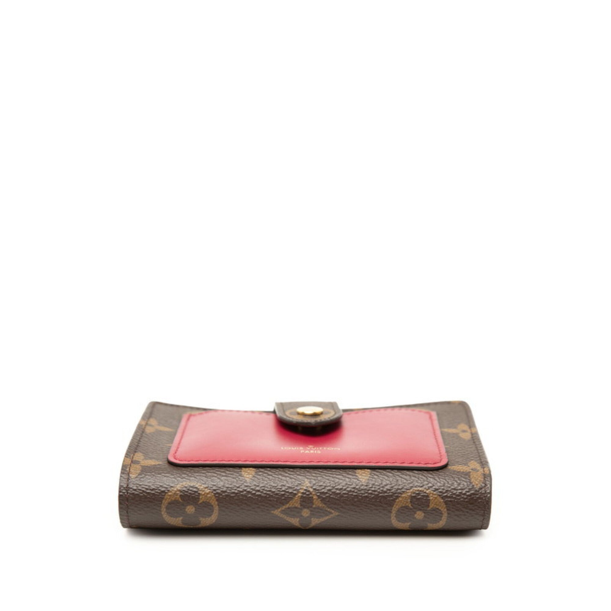 Louis Vuitton Monogram Brown Fuchsia Pvc Leather Wallet (Bi-Fold) (Pre-Owned)