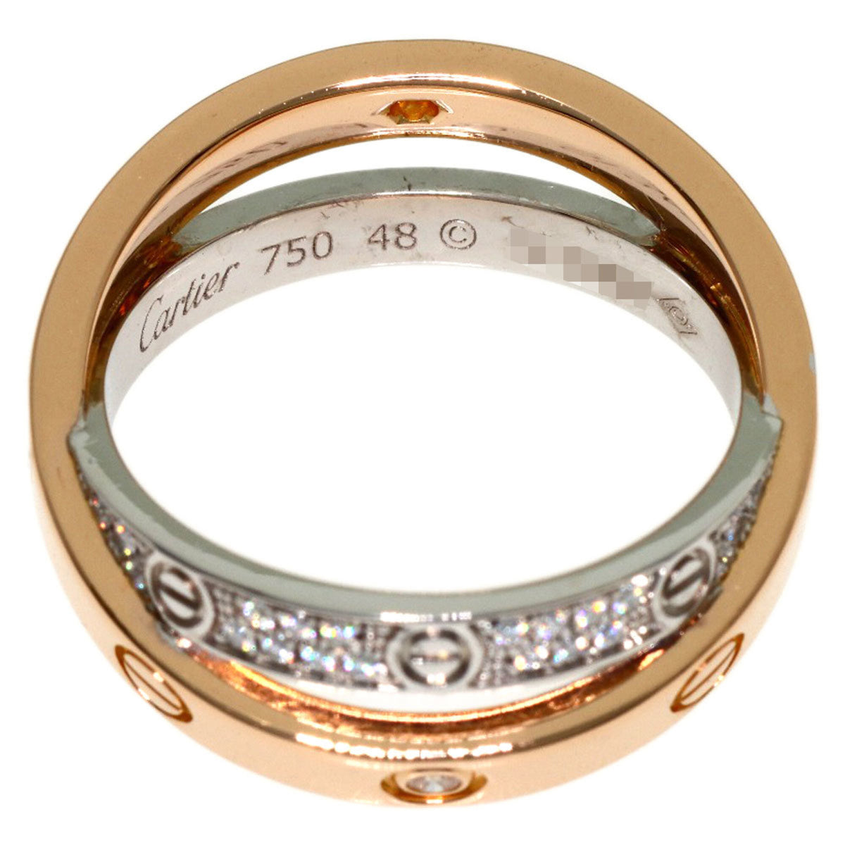 Cartier Pink Gold (18K) White Gold (18K) Band Ring (Pre-Owned)