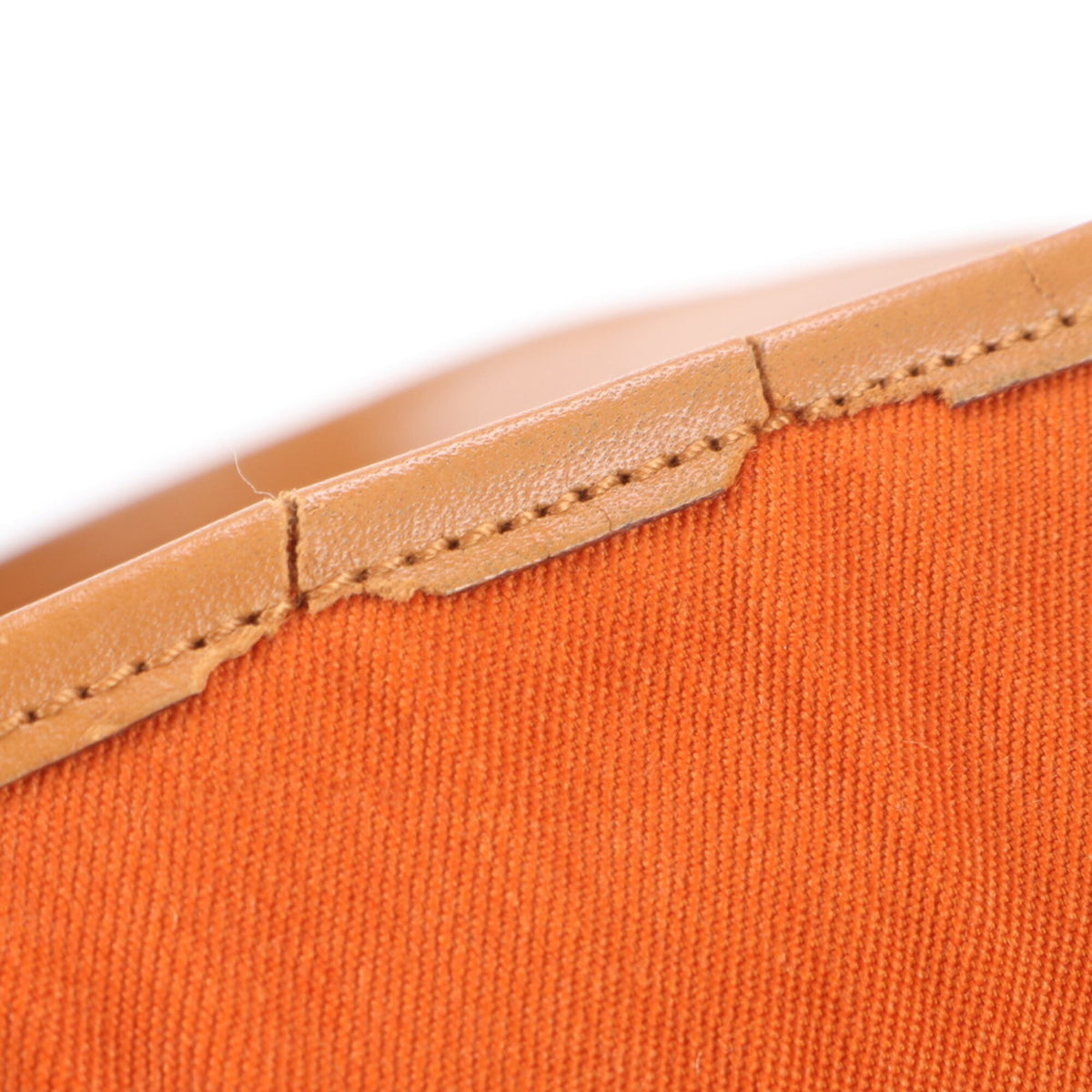 Gucci Brown Orange Leather Canvas Shoulder Bag Tote Bag (Pre-Owned)