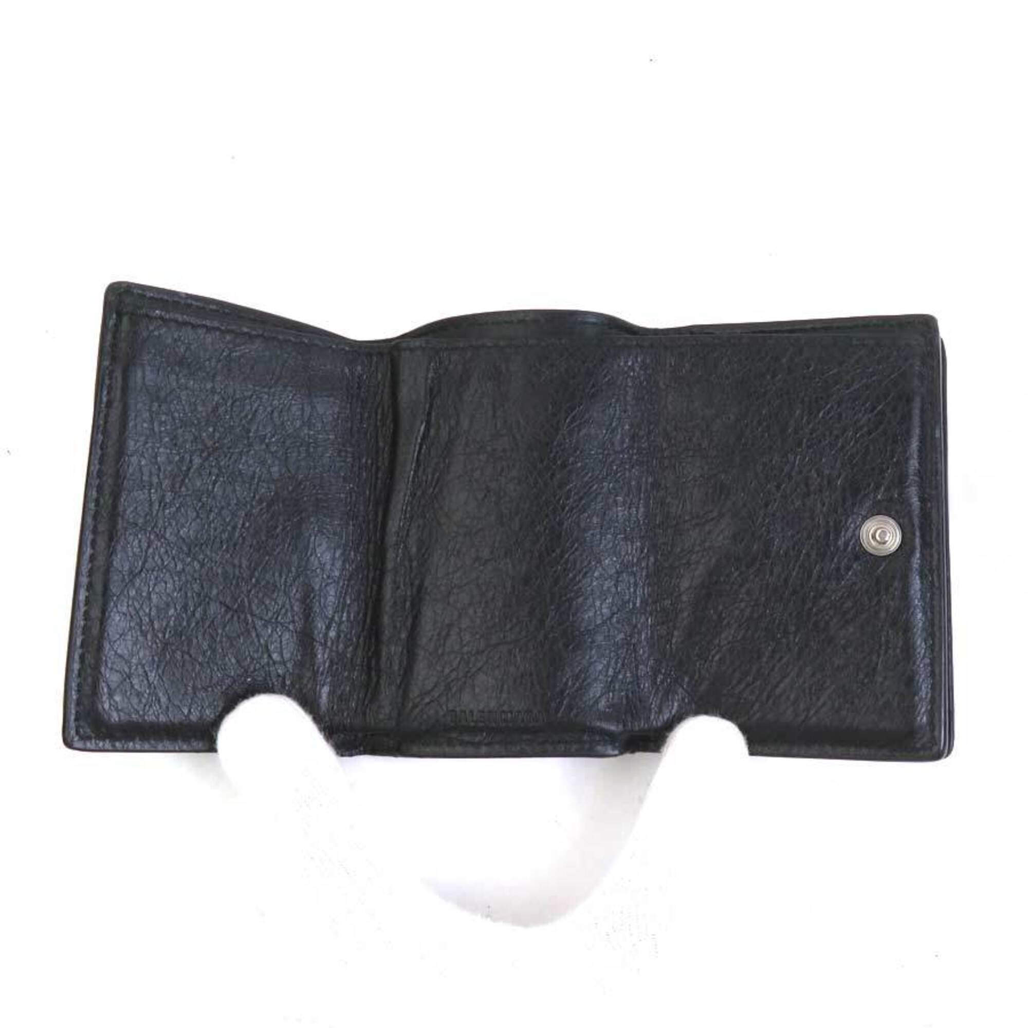 Balenciaga Black Leather Wallet (Tri-Fold) (Pre-Owned)