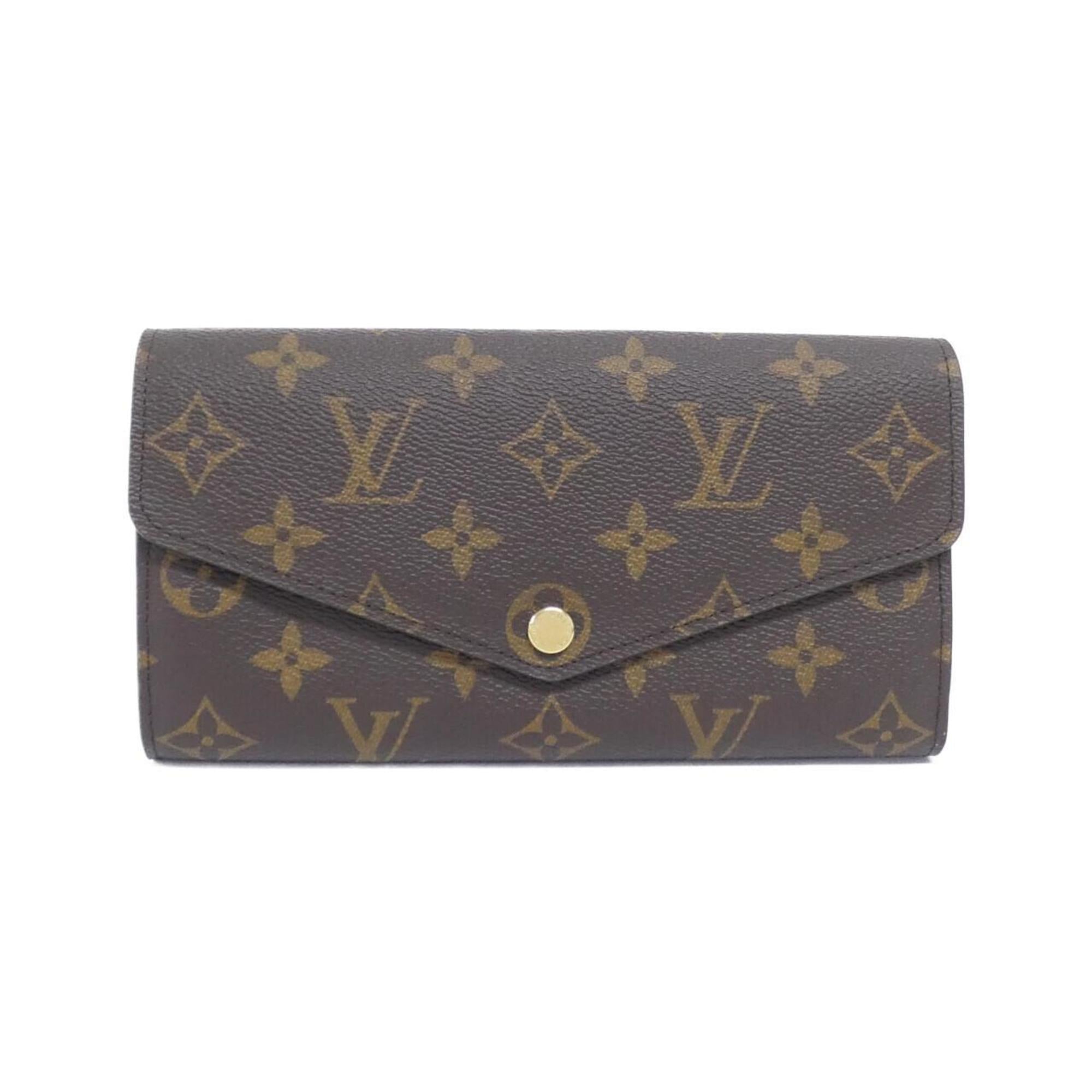 Louis Vuitton Brown Coated Canvas Long Wallet (Bi-Fold) (Pre-Owned)