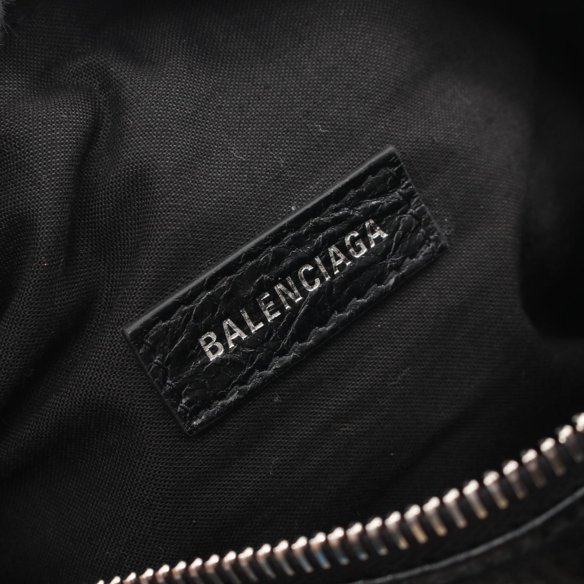 Balenciaga Black Leather Handbag Shoulder Bag Sling Bag (Pre-Owned)