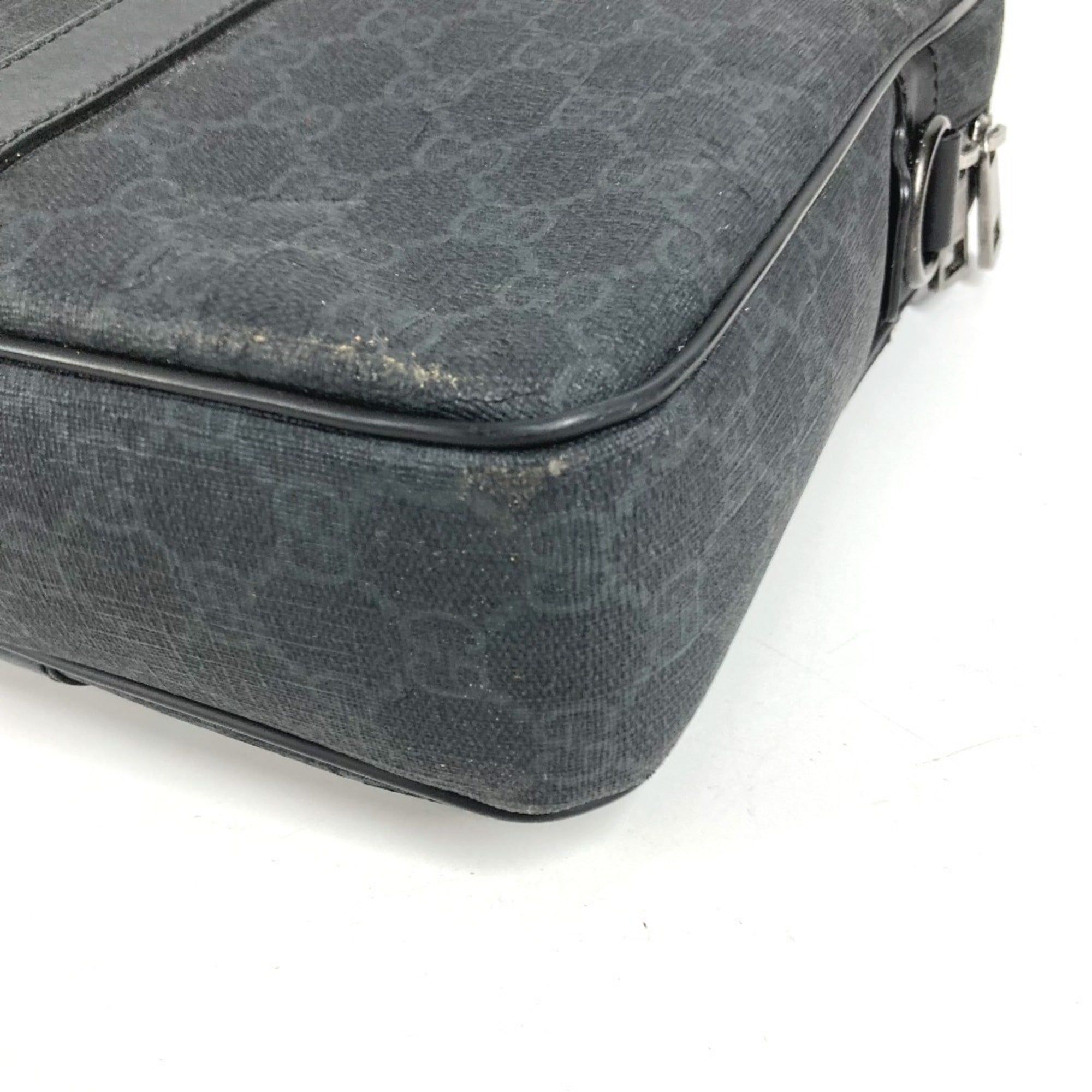 Gucci Black Gg Supreme Briefcase Handbag (Pre-Owned)