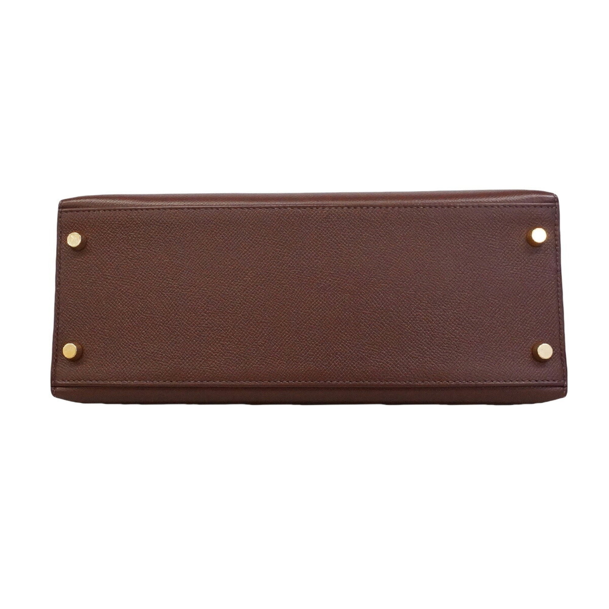 Hermes Brown Courchevel Leather Handbag (Pre-Owned)