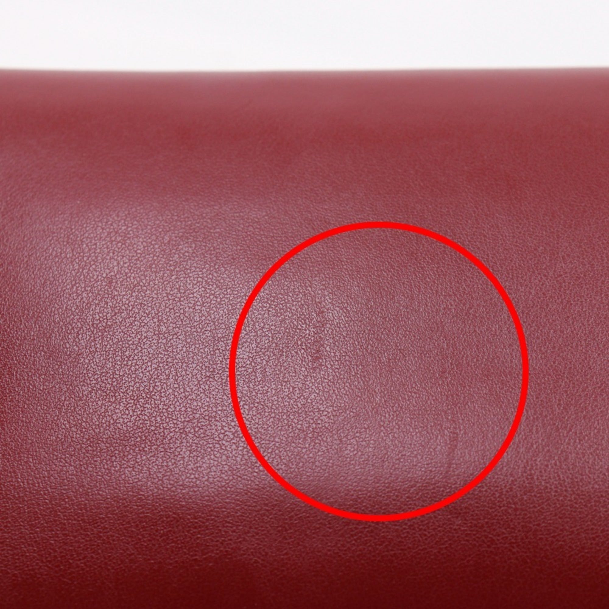 Burberry Red Color Leather Shoulder Bag (Pre-Owned)