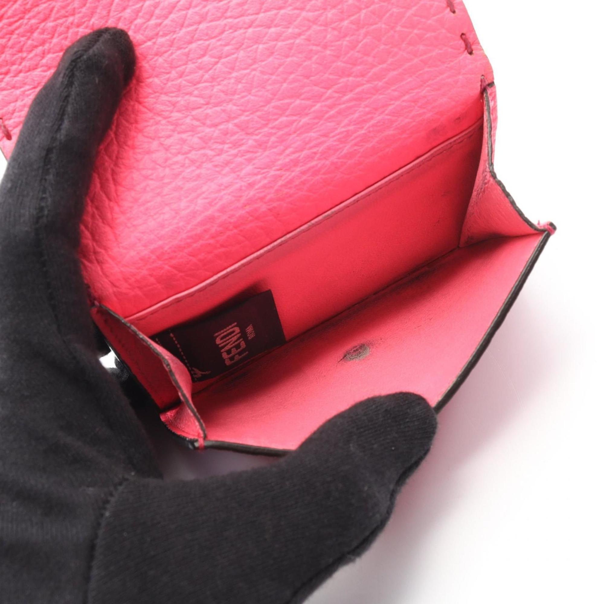 Fendi Pink Leather Wallet (Tri-Fold) (Pre-Owned)