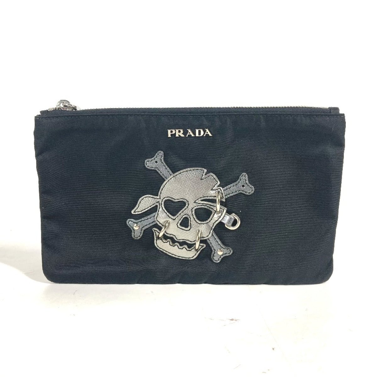 Prada Black Nylon Clutch Bag Pouch (Pre-Owned)