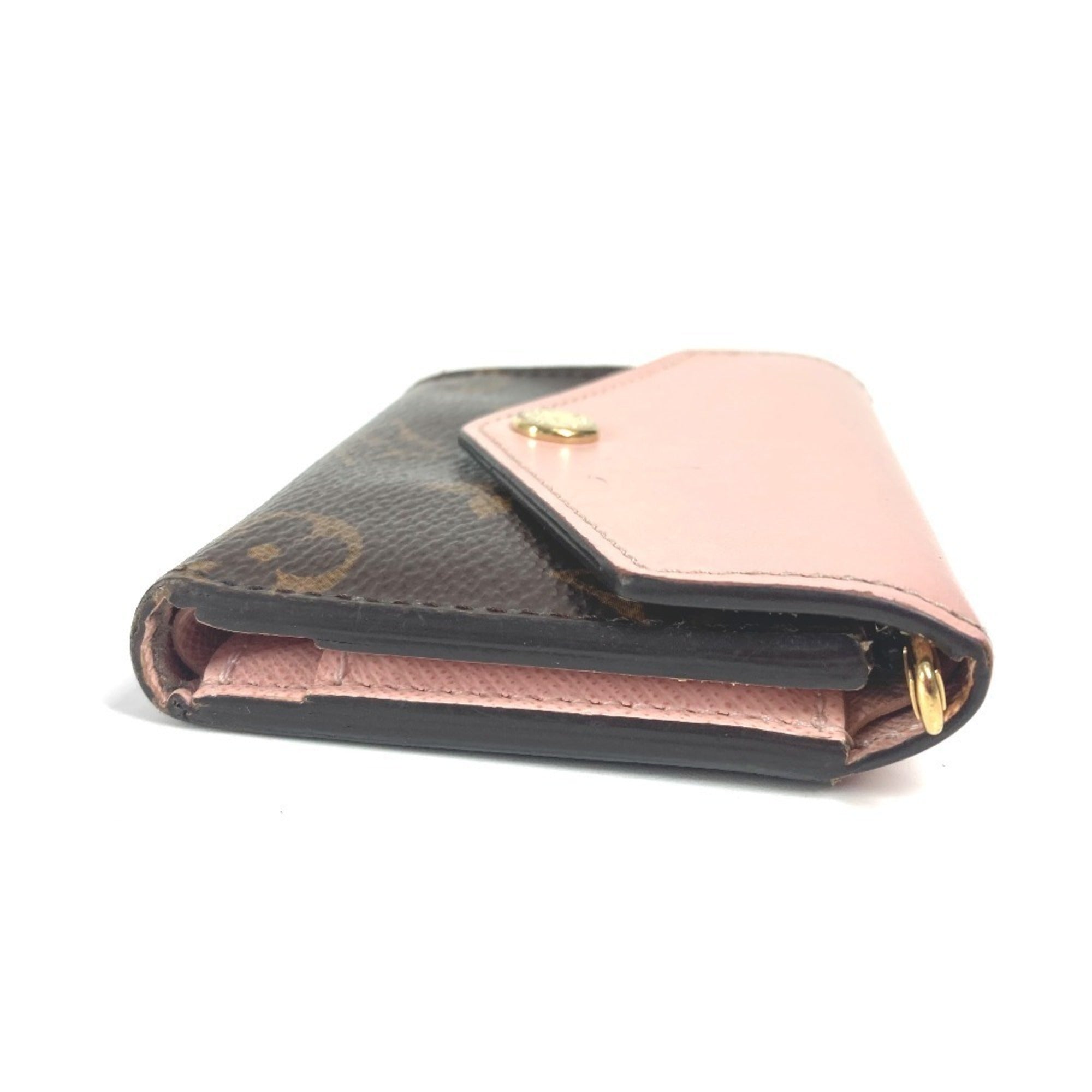 Louis Vuitton Monogram Brown Pink Rose Ballerine Monogram Wallet (Tri-Fold) (Pre-Owned)