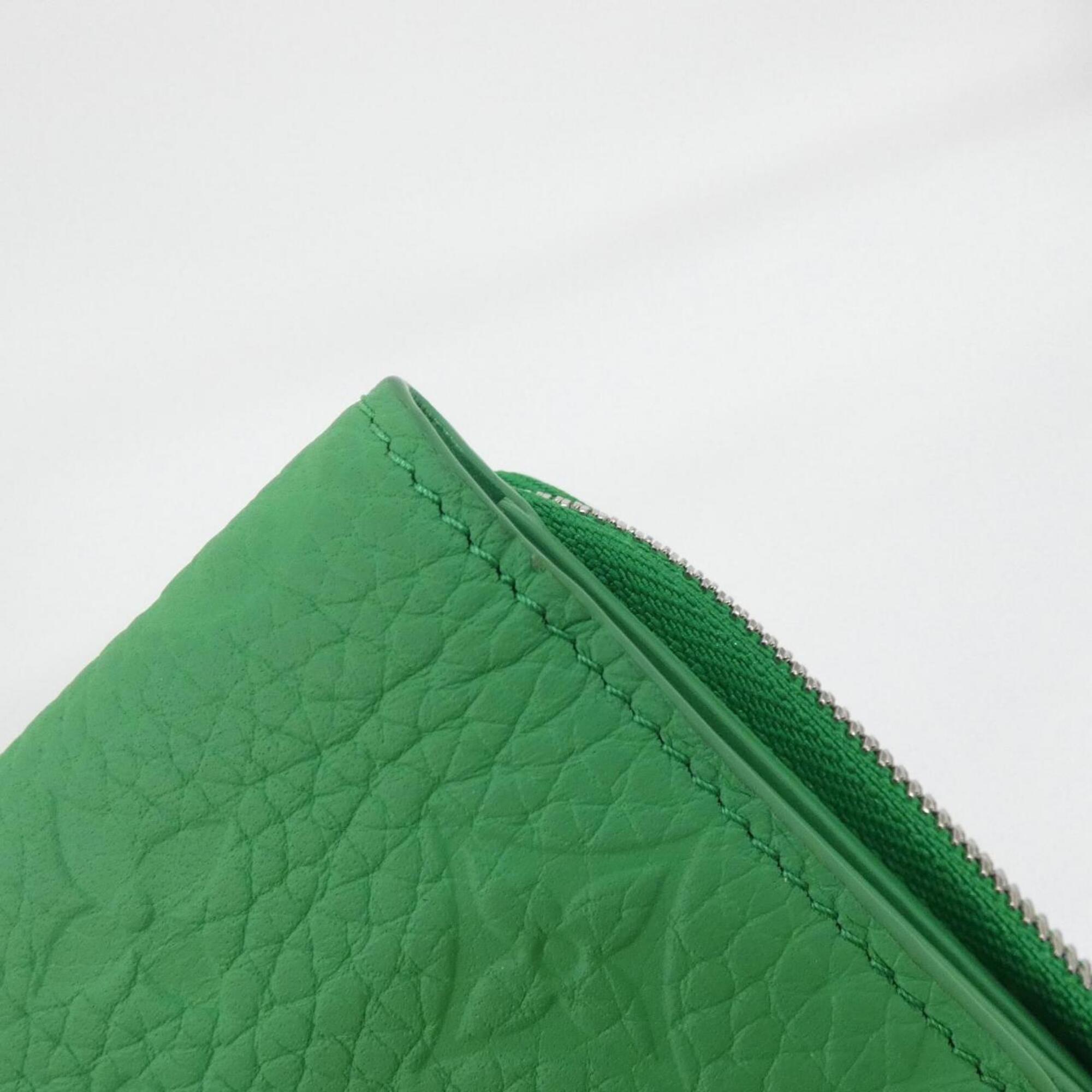 Louis Vuitton Taurillon Green Leather Wallet (Tri-Fold) (Pre-Owned)