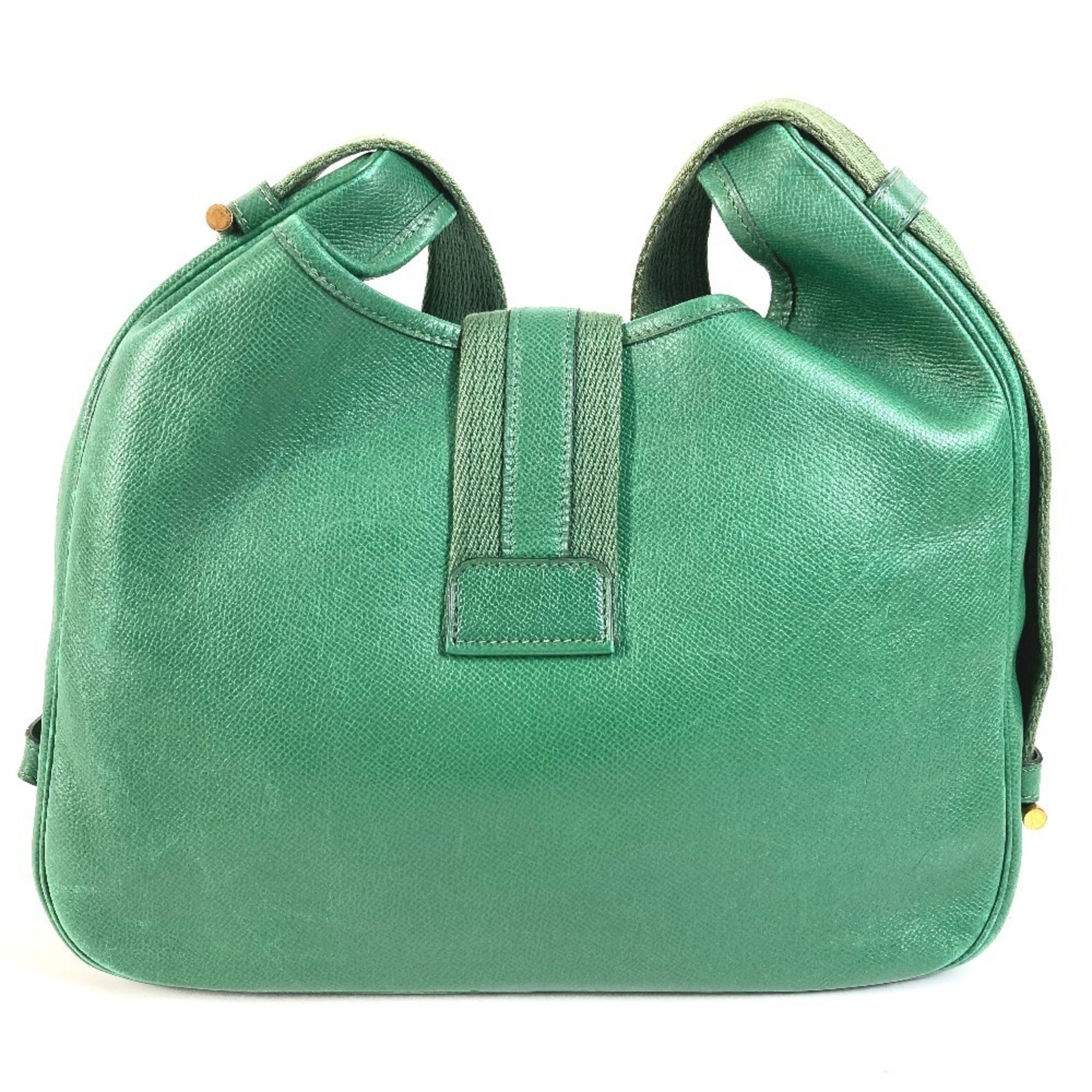 Hermes Green Courchevel Leather Shoulder Bag Tote Bag (Pre-Owned)