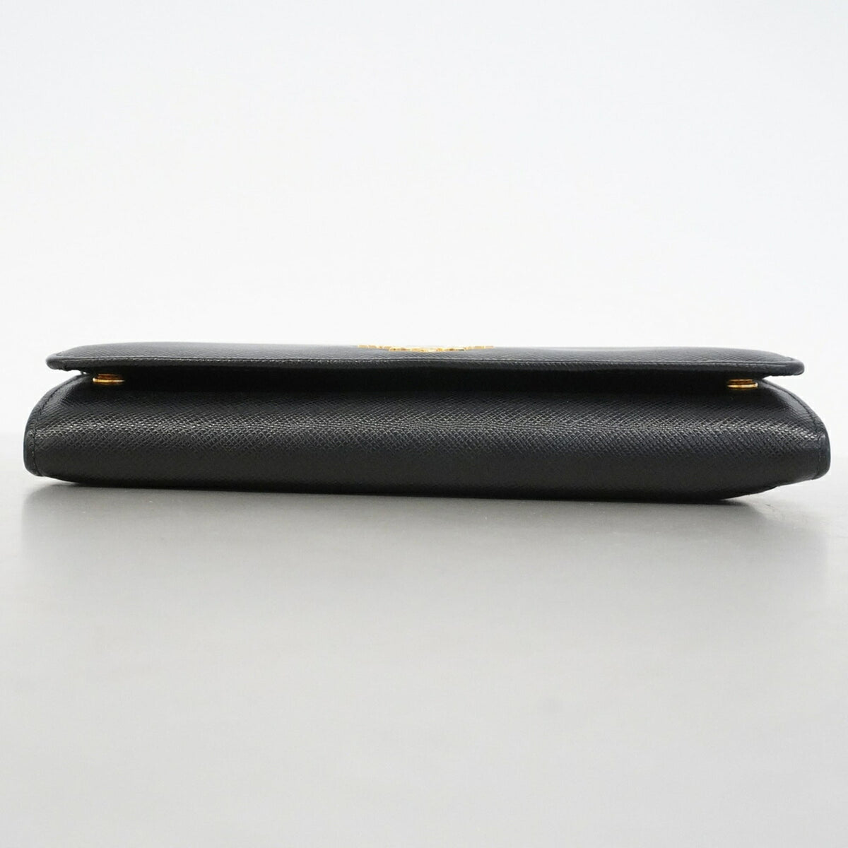 Prada Black Leather Long Wallet (Bi-Fold) (Pre-Owned)