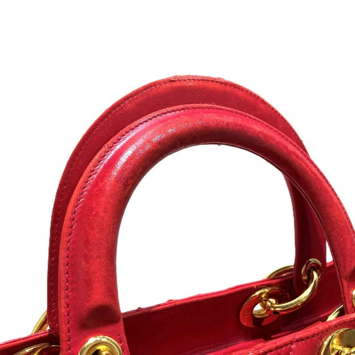 Christian Dior Red Color Leather Handbag (Pre-Owned)