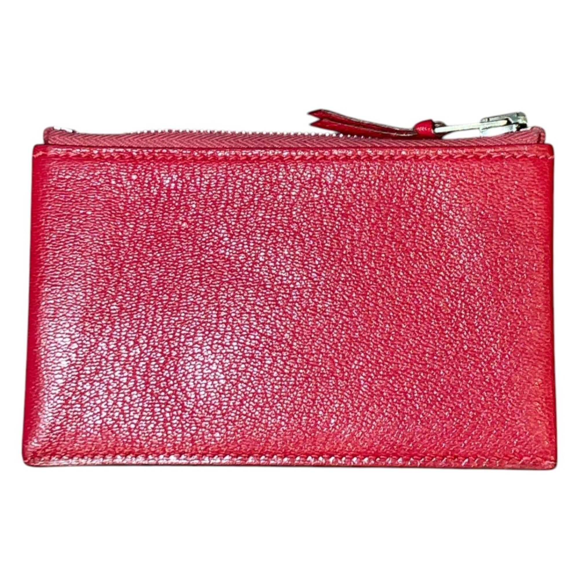 Hermes Red Color Chevre Myzore Leather Coin Purse/Coin Case (Pre-Owned)