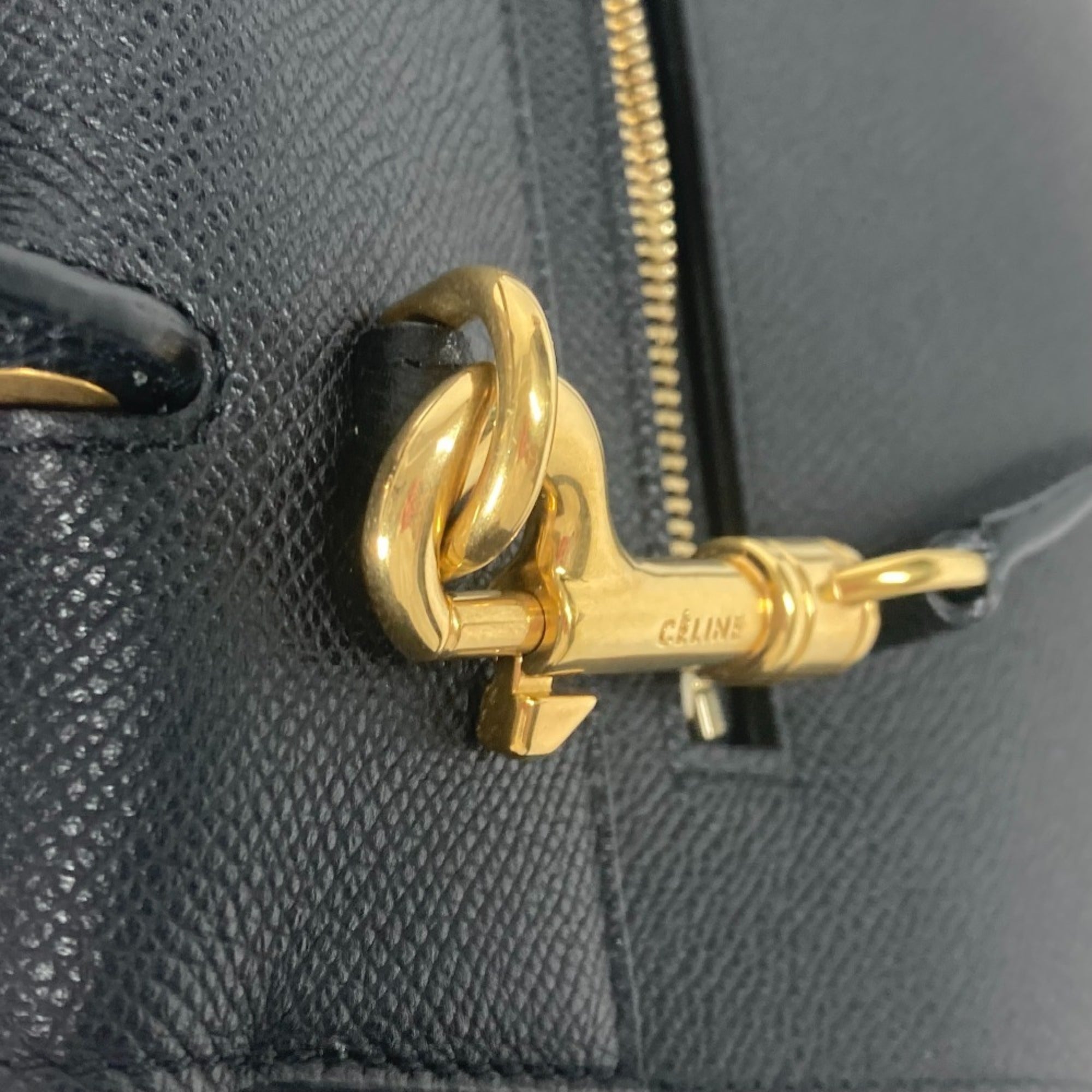 Celine Black Leather Handbag Shoulder Bag (Pre-Owned)