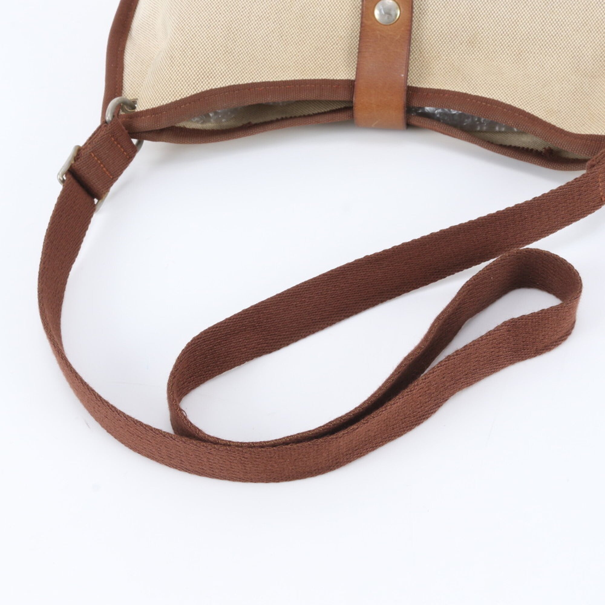 Hermes Beige Brown Leather Shoulder Bag Tote Bag (Pre-Owned)