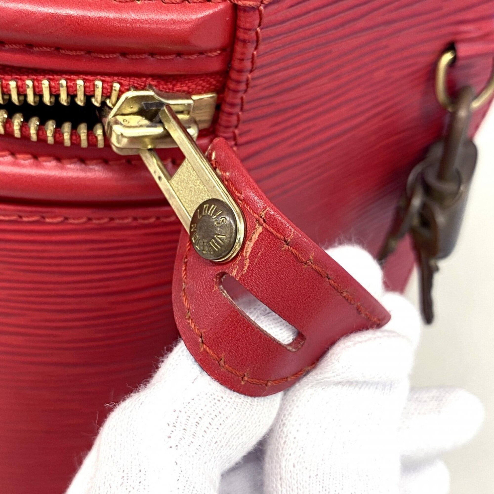Louis Vuitton Castilian Red Handbag (Pre-Owned)
