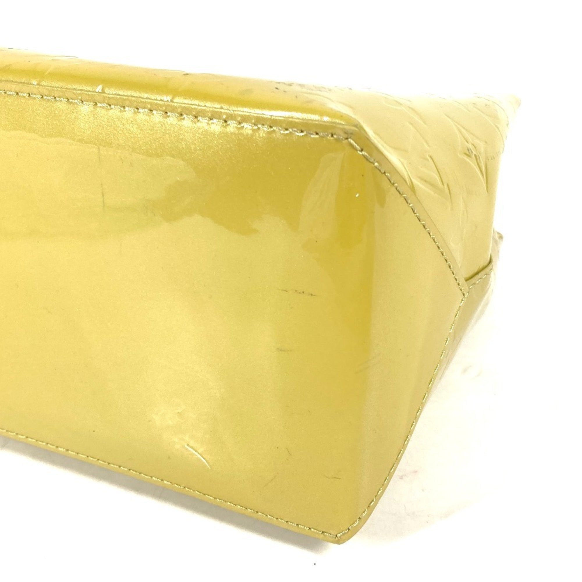 Louis Vuitton Yellow Monogram Vernis Handbag Tote Bag (Pre-Owned)